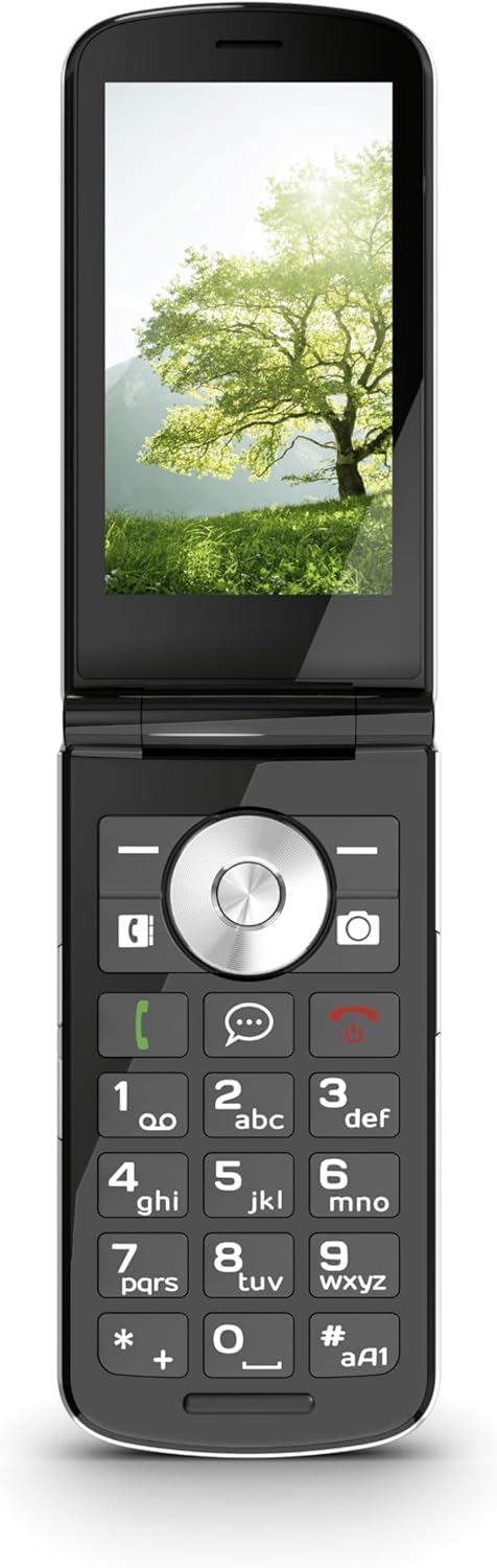 Emporia TOUCHsmart.3 New Edition, 4G Handy für Senioren, dedizierte Taste für Whatsapp und Messaging-App, hohe Lautstärke, 3.25" Farbdisplay, Ladestation, Schwarz