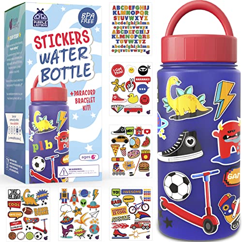 DIY Water Bottle for Boys with Stickers