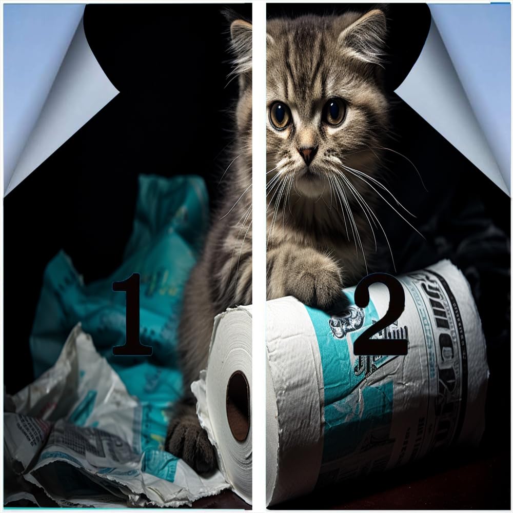 Clever Cat - Pellicola per finestre in vetro colorato, motivo astratto, moderno, per la privacy degli animali, non adesiva, decorativa, statica, per casa e ufficio, 70 x 120 cm, 2 pezzi