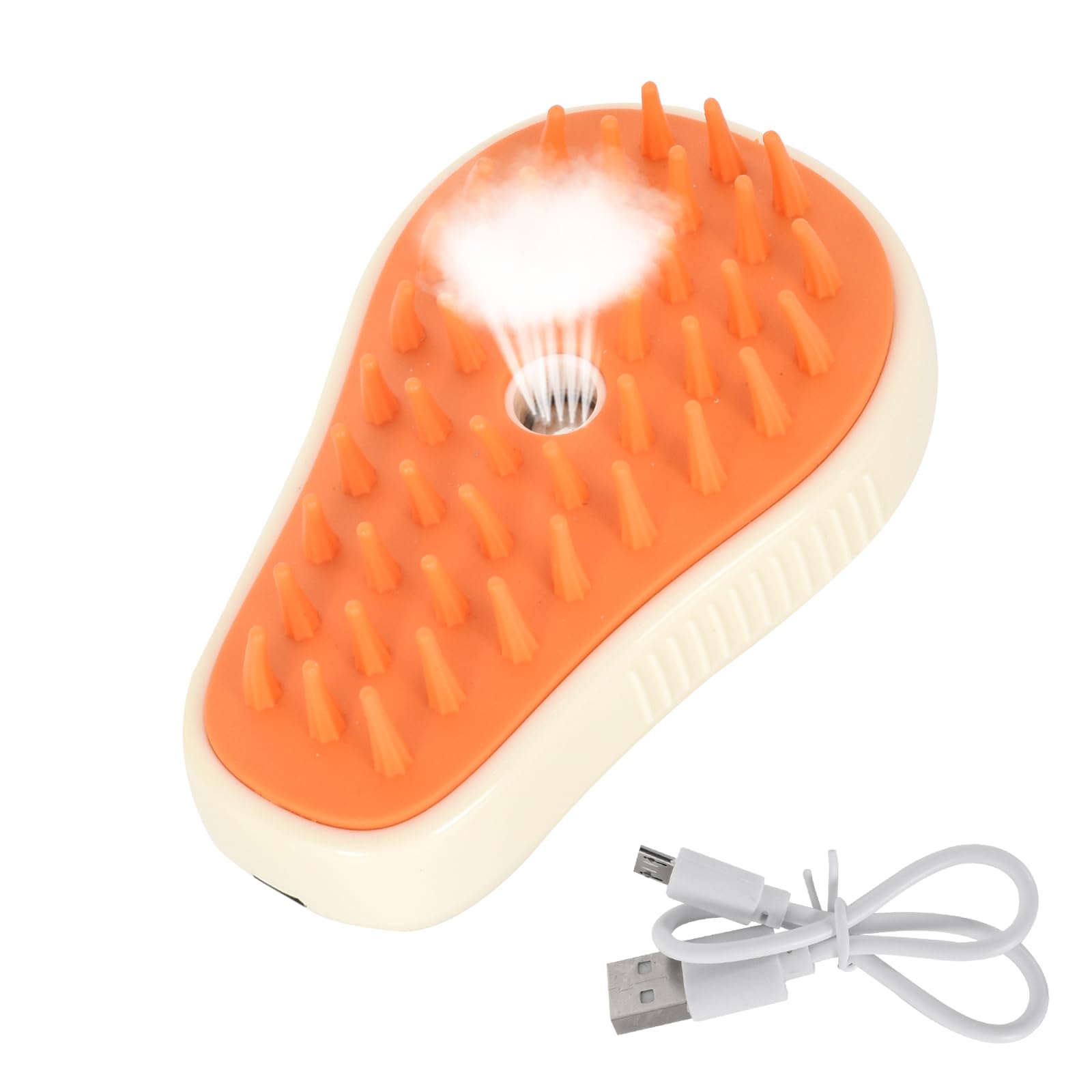Cepillo de Vapor para Gatos y Perros, Cepillo Para Mascotas con Vapor de Agua, Cepillo Pulverizador Gatos Perros, Forma de Aguacate, Blanco, Cepillo Removedor de Pelo para Mascotas