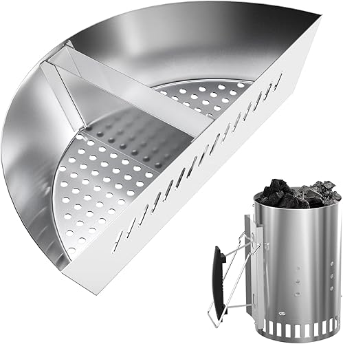 BMMXBI Arrancador de chimenea con soporte para briquetas, compatible con la mayoría de las parrillas de hervidor de agua de 22 pulgadas, accesorios