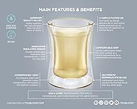 Vista 4 de Teabloom Modernas tazas de té turco aisladas, juego de 6 tazas de té de doble pared (6 oz / 6.0 fl oz)
