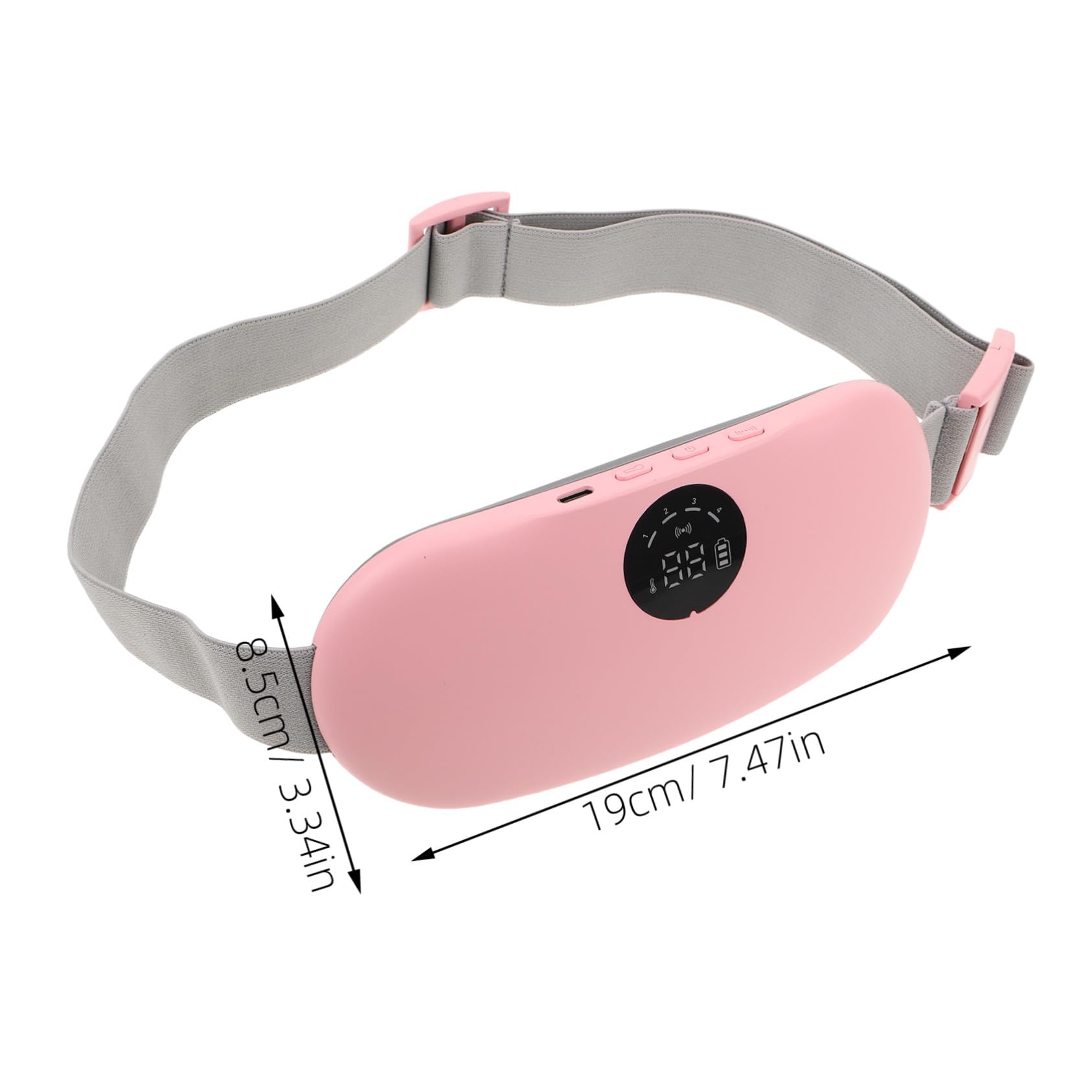 Homoyoyo Cinturón Calentador Menstrual y Almohadilla Térmica Abdominal con Masaje Vibratorio, Calentamiento Rápido, Ultradelgado y Transpirable para Alivio de Periodo Menstrual