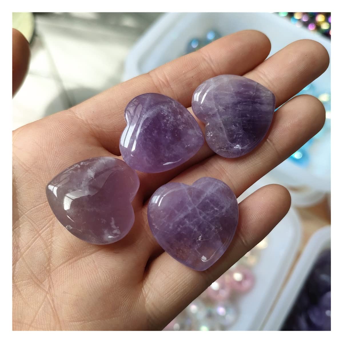 Piedra de amatista natural para decoración de mesas y rincones de meditación
