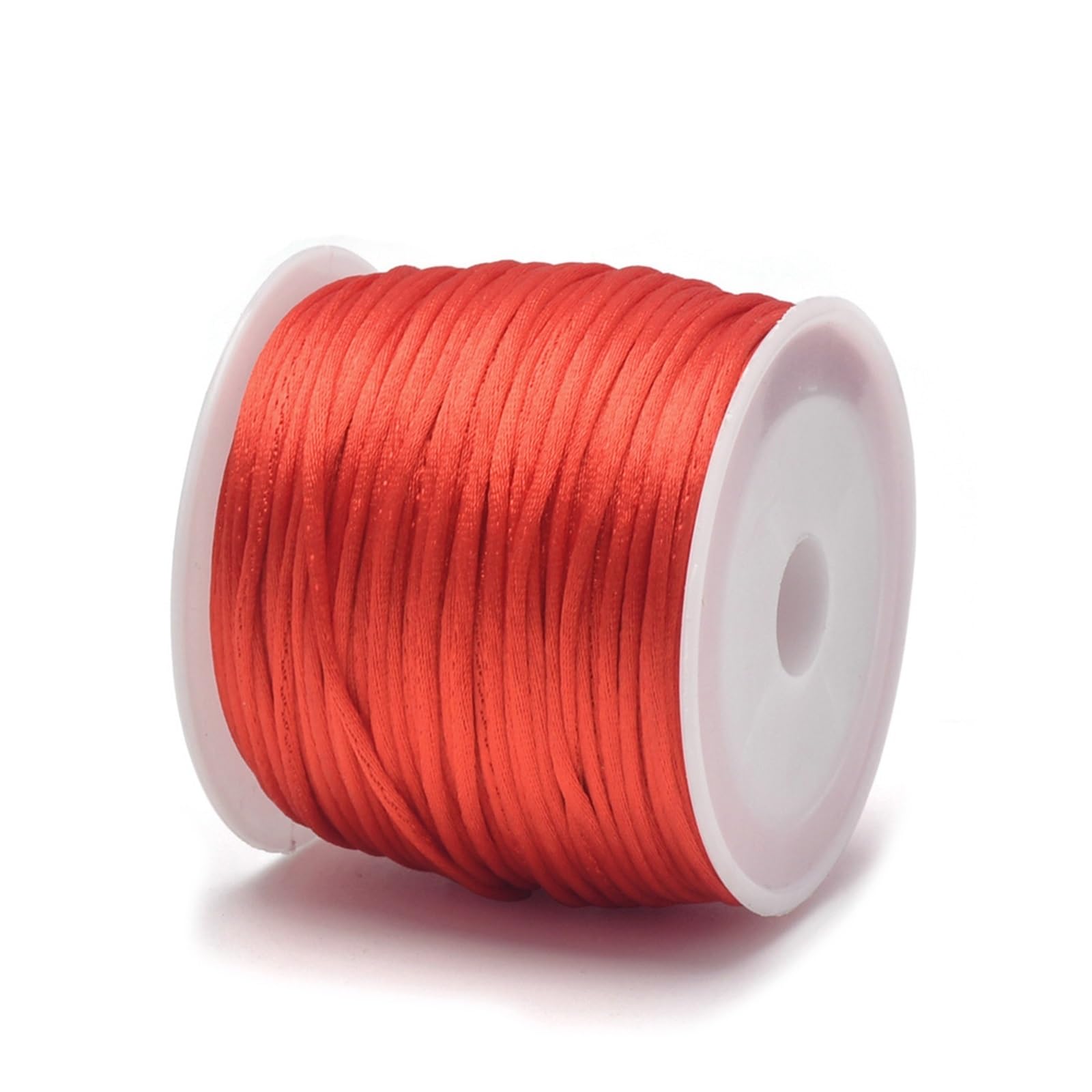 Nylon Cord Thread 5PCS 1.5mm 50M Crafts Satin Rattail Cord String from Nylon for Chinese Knot, Macramé, Trim, Jewelry Making for Making Bracelet, Necklace, Chinese Knot(Red)