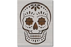 Sugar Skull Dia De Los Muertos Stencils Templates for Painting and Craft