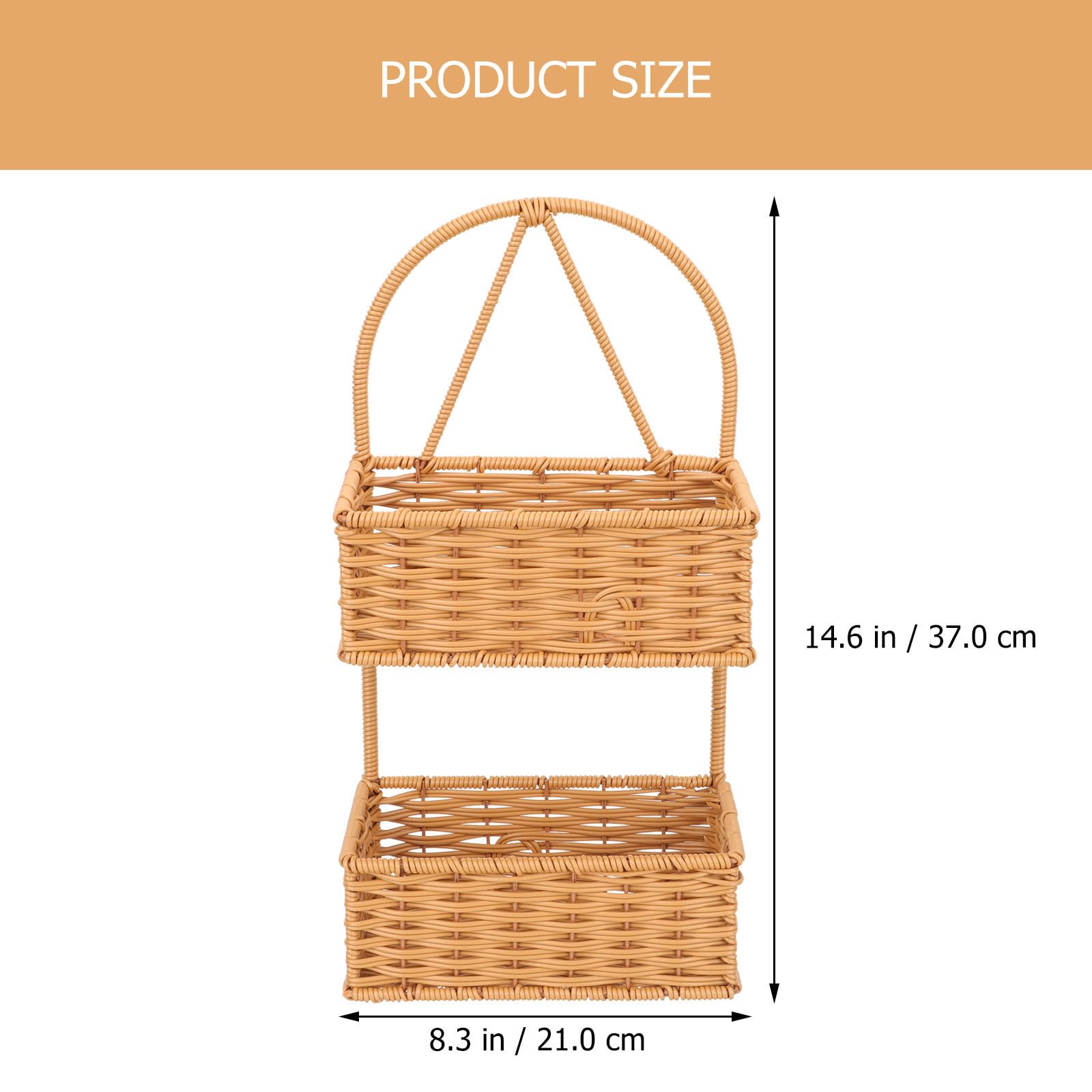 IMIKEYA Cesta De Pared Tejida Cesta Colgante para Utensilios De Cocina Organizador De Almacenamiento para Pared para Cocina y Baño