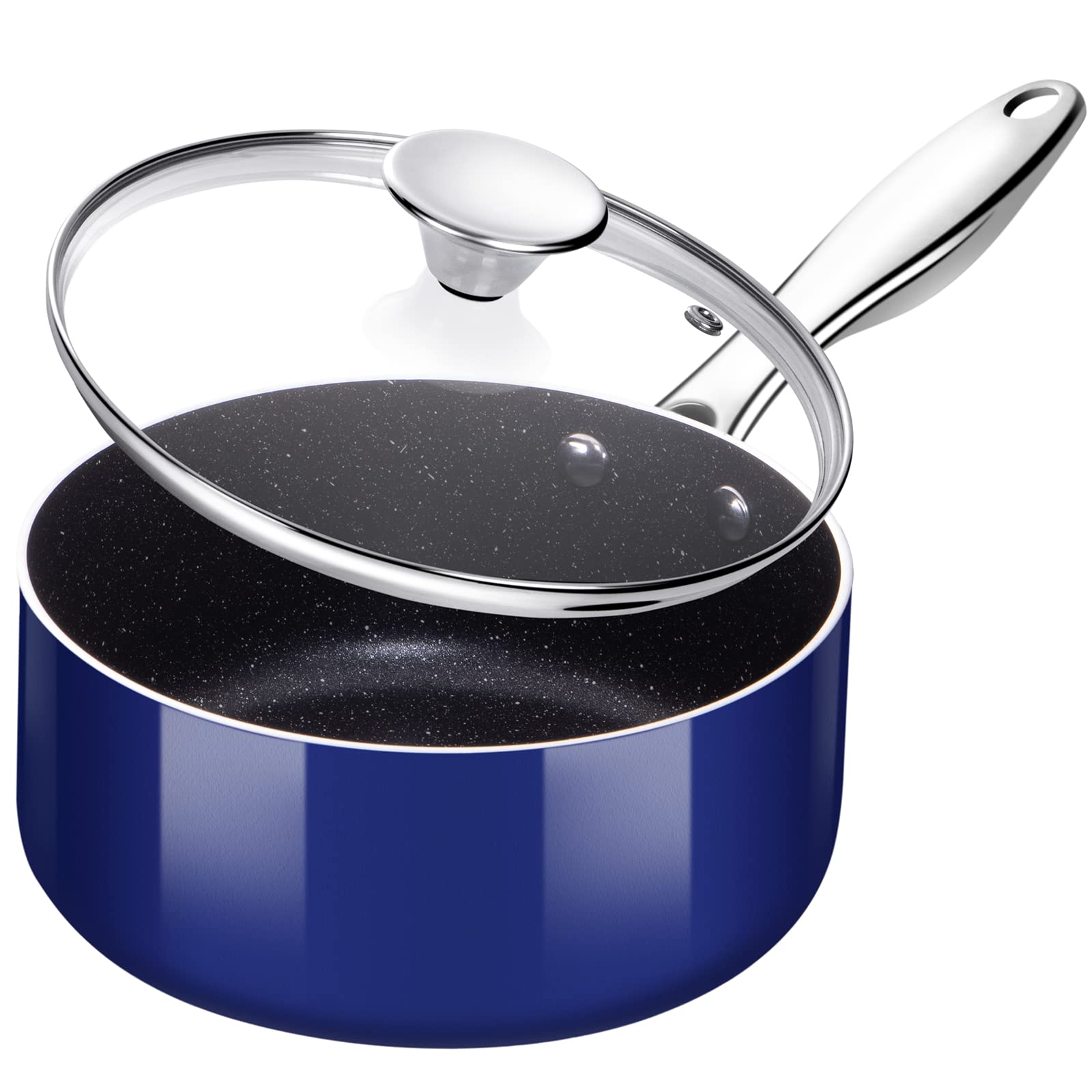 Buy Sauce Pan with Lid, Nonstick Saucepan 2 Quart, Granite CoatingPFOA