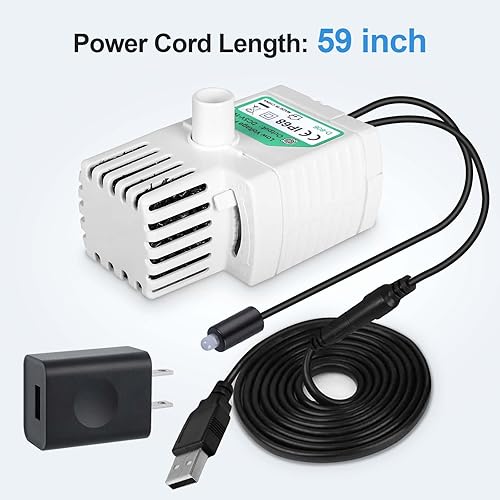 Miniatura 4 de Bomba de fuente de agua para gatos, bomba de fuente de agua para mascotas, solo compatible con fuente de agua K15 de 84 onzas2.5 L, repuesto de