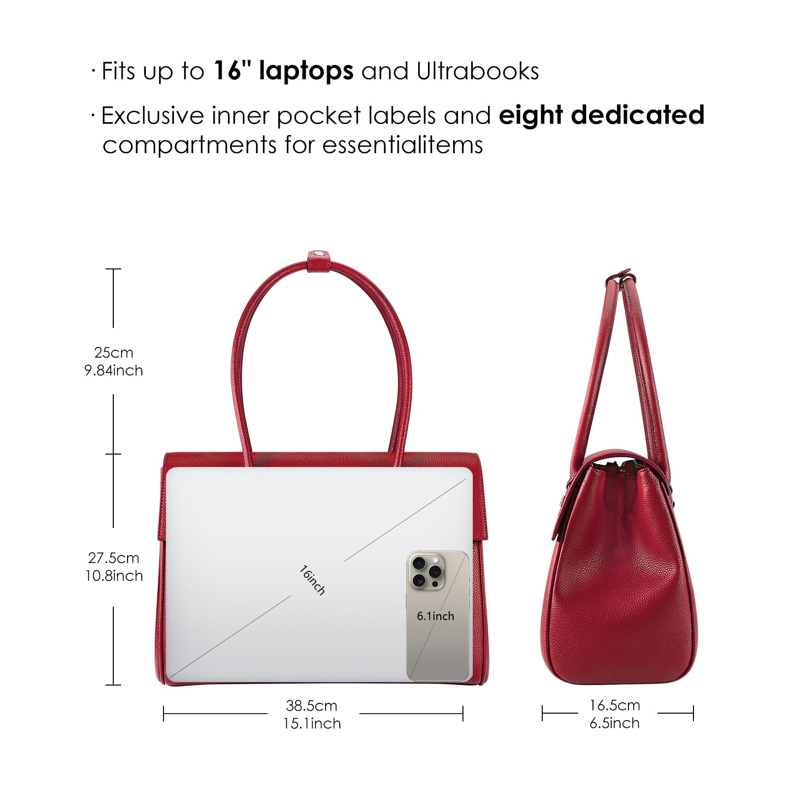 VICTORIA HYDE Bolso de mano para mujer, grande, elegante, bolso de asa, bolso de mano de trabajo