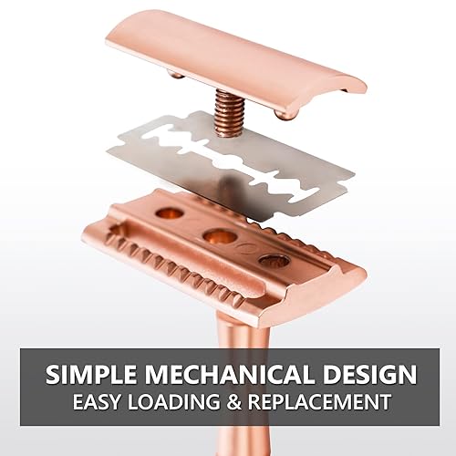 Miniatura 5 de Maquinilla de afeitar de seguridad para hombres y mujeres, todas las cuchillas de afeitar de doble filo, ecológica, sin residuos, belleza ecológica,