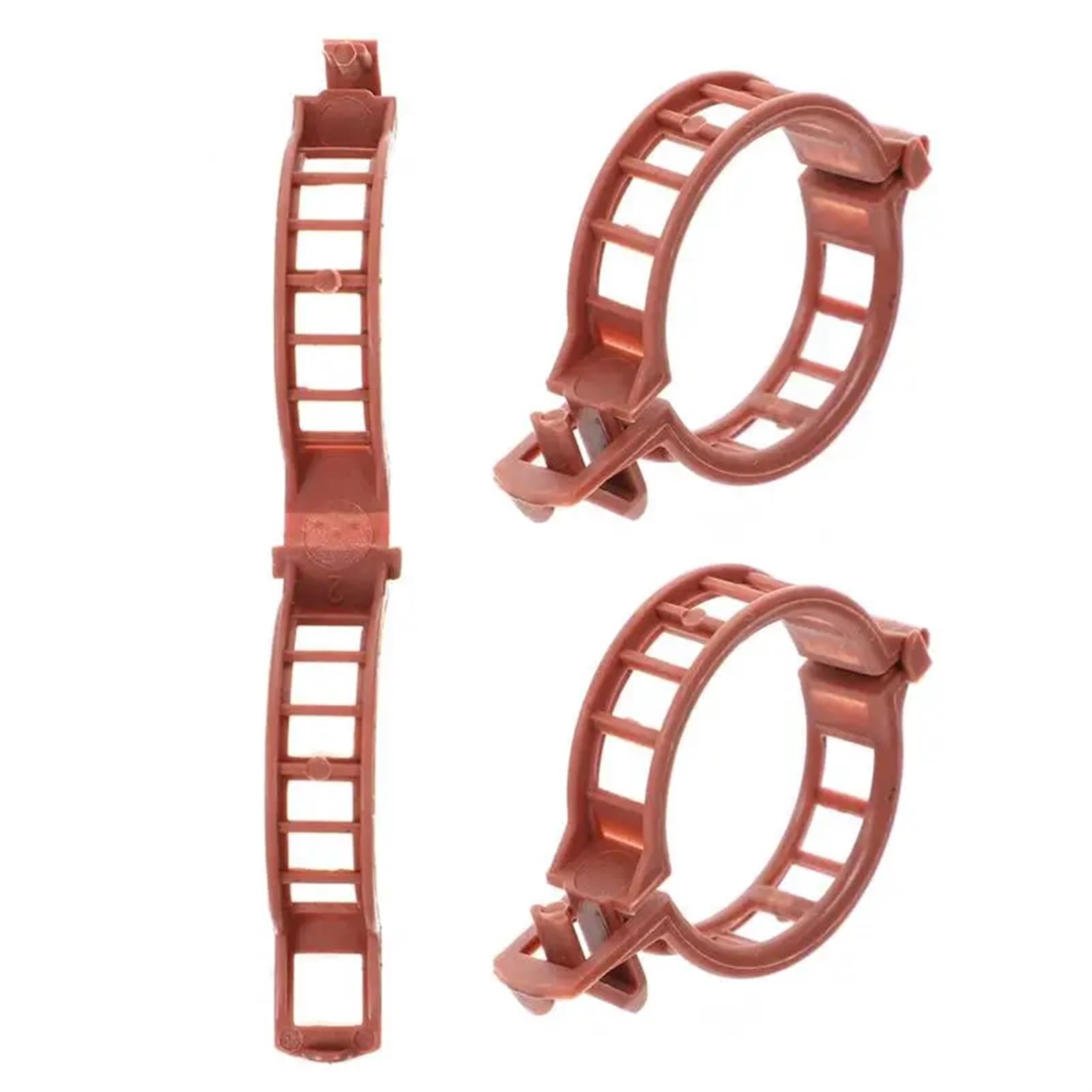 Mollette di sostegno per piante da giardino, Clip di supporto for piante in plastica marrone for steli di pomodori in serra 100 pz