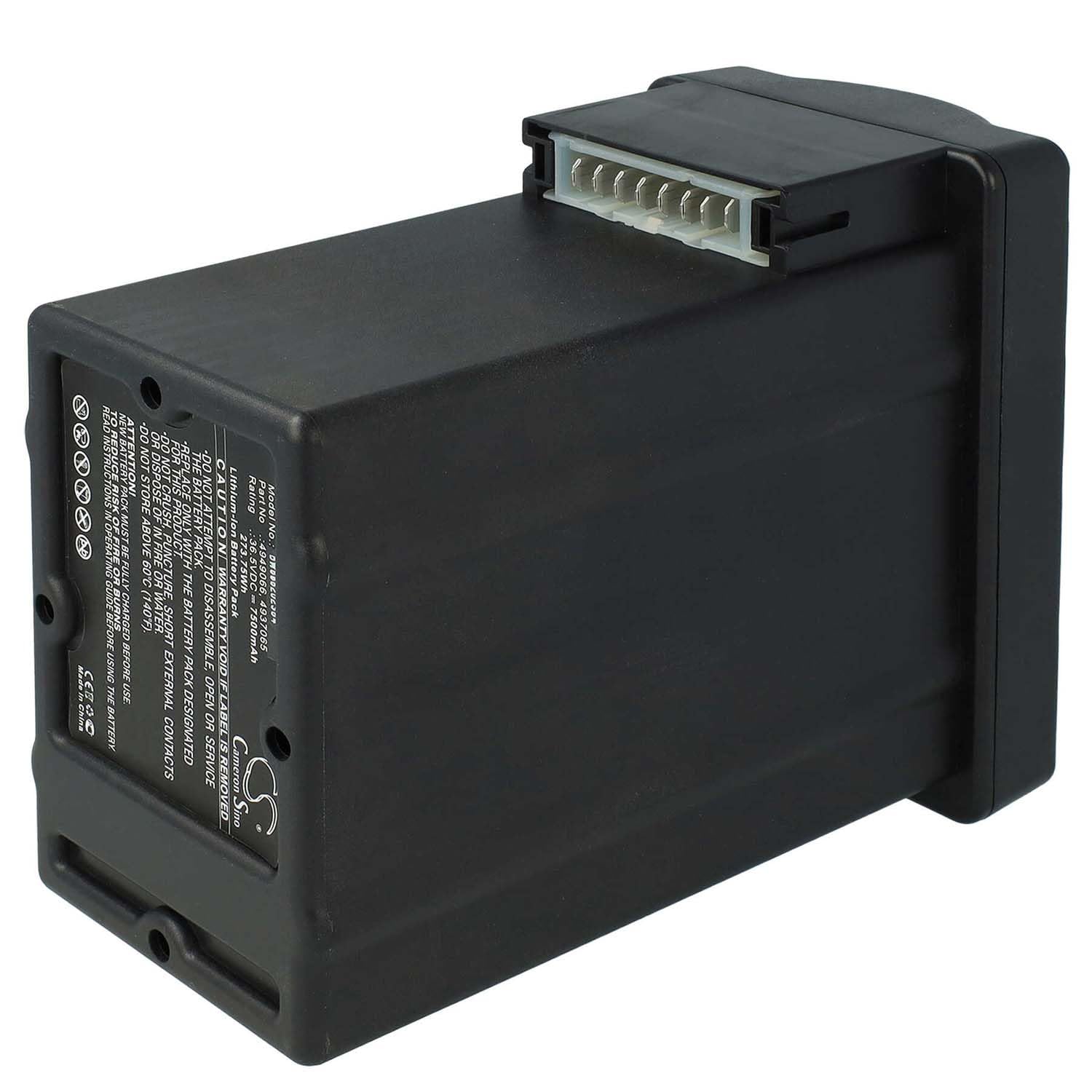 vhbw Batería Recargable Compatible con Wolf Garten Power 37, 40 cortacésped, Robot cortacésped (7500 mAh, 36.5 V, Li-Ion)