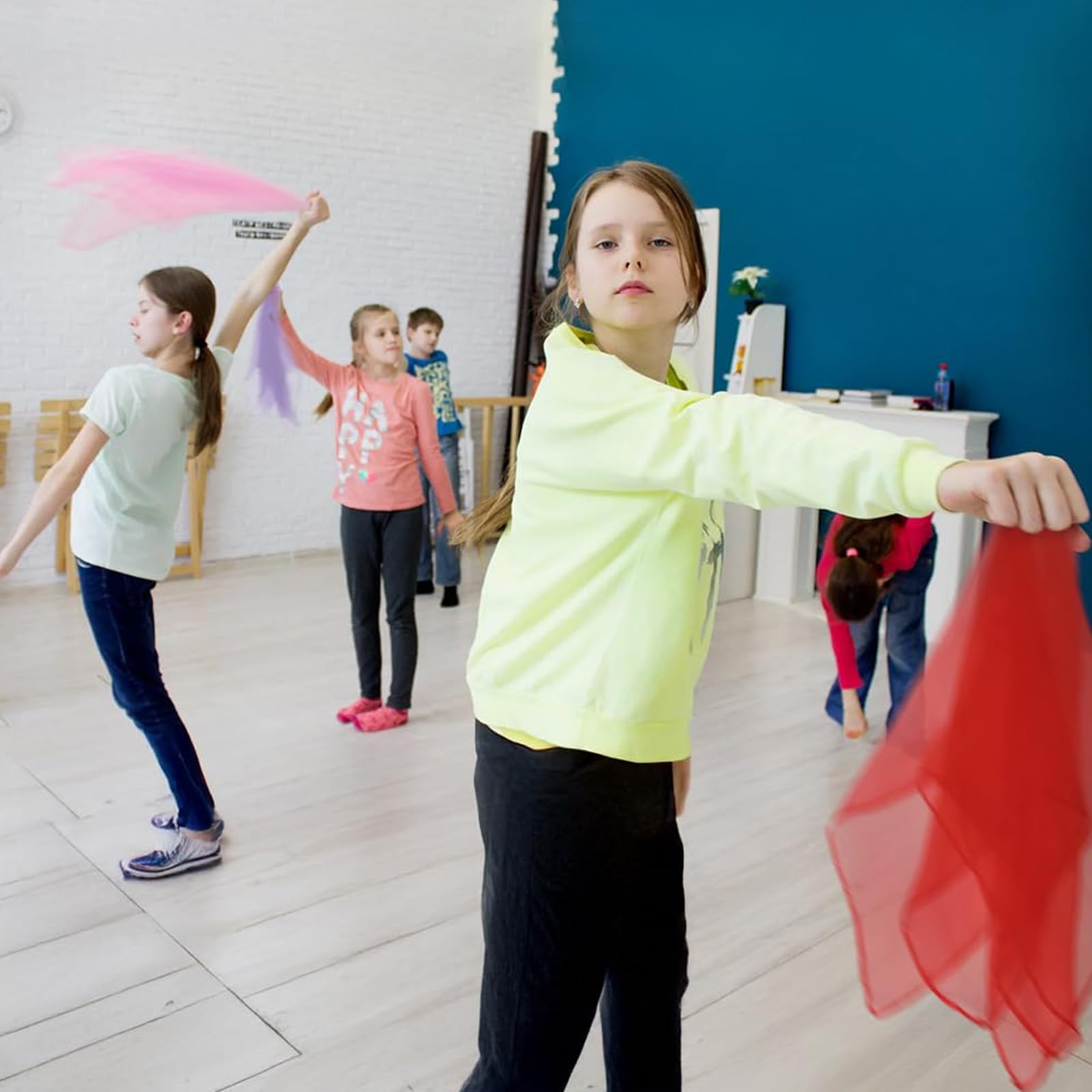 Foulard Colorati Per Bambini Set 12 Sciarpe Danza Sensoriali