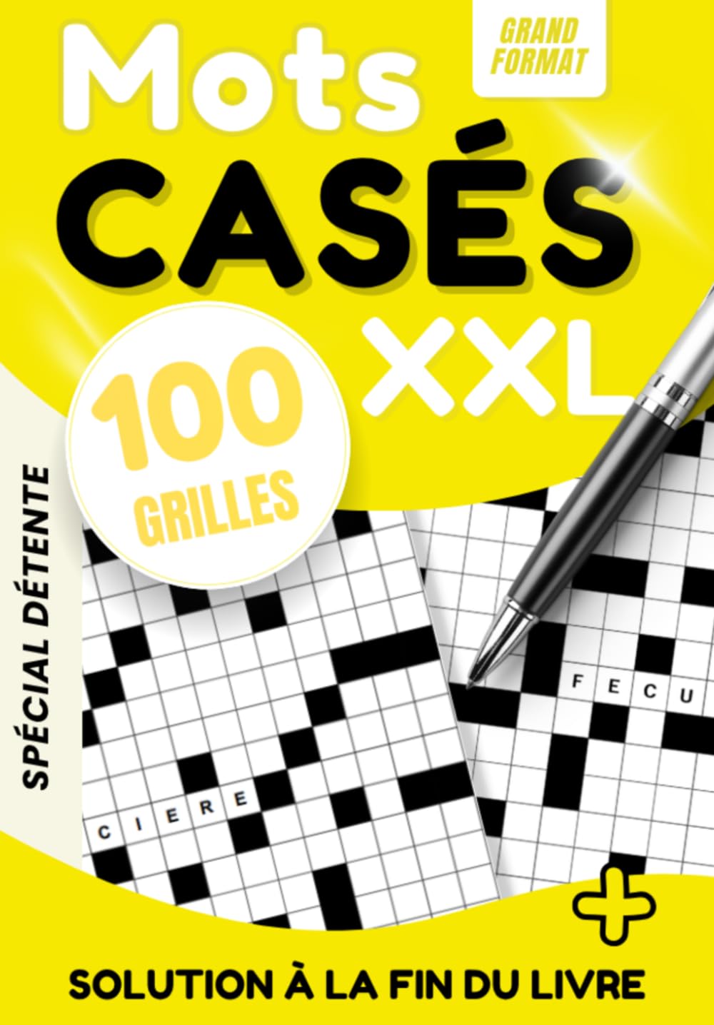 Mots Casés – Carnet de 100 Grilles Relaxantes pour Adultes et Seniors : Jeu de Mots Stimulant pour Booster la Mémoire et la Concentration: Puzzles Apaisants avec Solutions Incluses