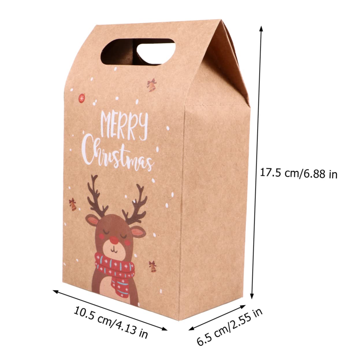 SOLUSTRE 24stücke Kraftpapier Tüten Weihnachten Weihnachtsplätzchentüten Verpackungspapiertüten Weihnachtliche Papiertüten Geschenktüten Aus Kraftpapier