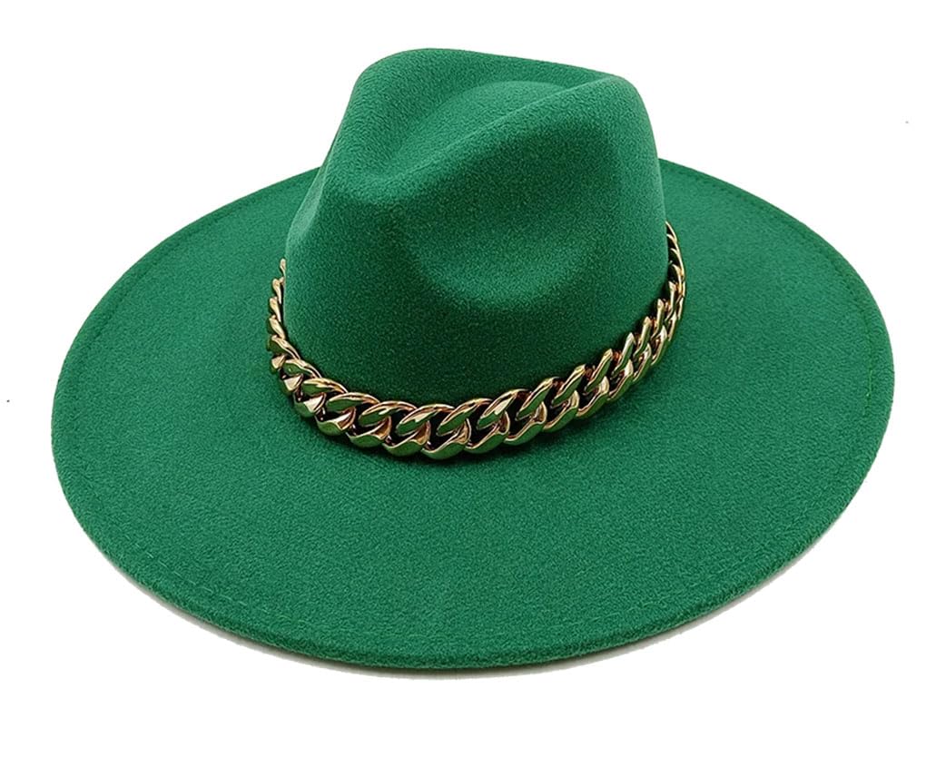 Cappello Fedora da donna, a tesa larga, in feltro, stile jazz