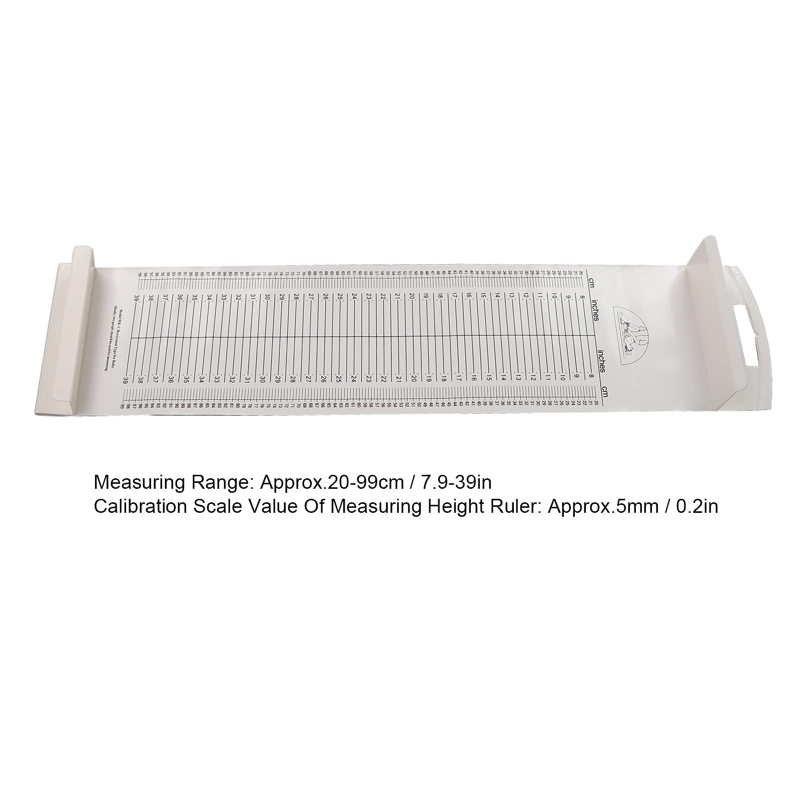 Infantometro righello altezza impermeabile pieghevole PVC neonati diagrammi crescita testiera fissa piede scorrevole