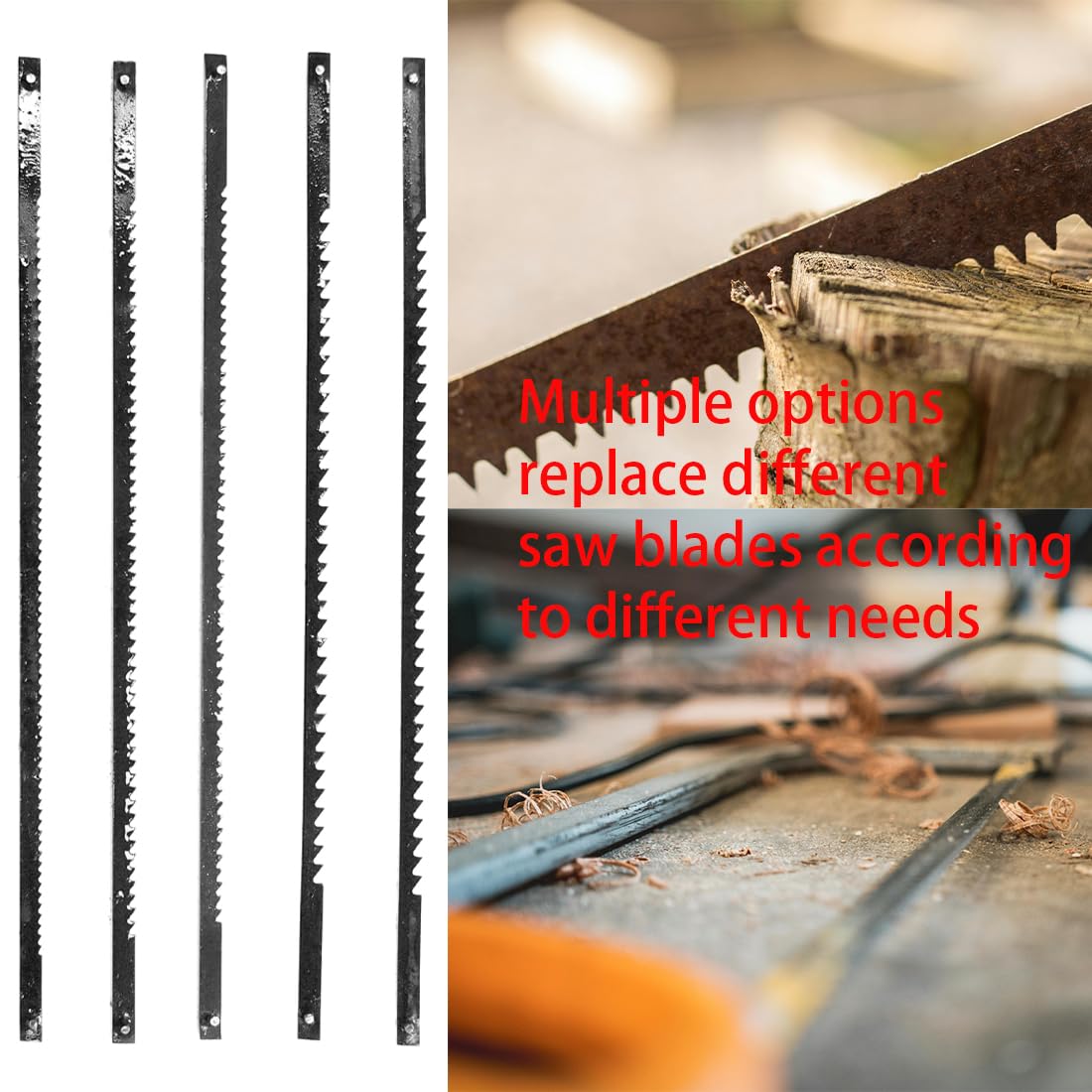 Set 24 Lame Sega A Gattuccio VIVIIHOO - Per Legno E Plastica, 10-24 Denti, Acciaio Carbonio - Foto 4