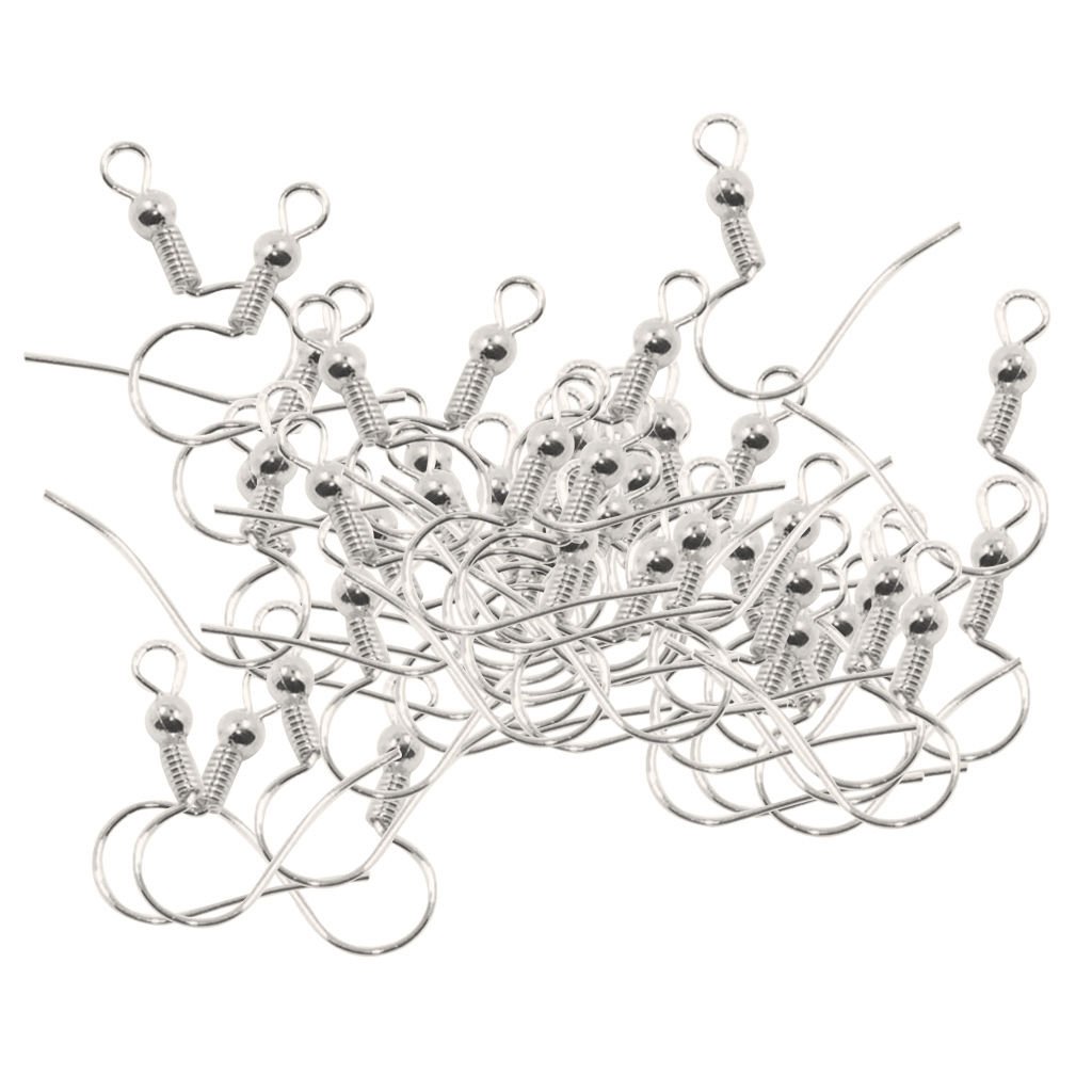 Jyoti Garg Jewellery 200 Pcs Jewellary Making Earing Hooks(Silver)