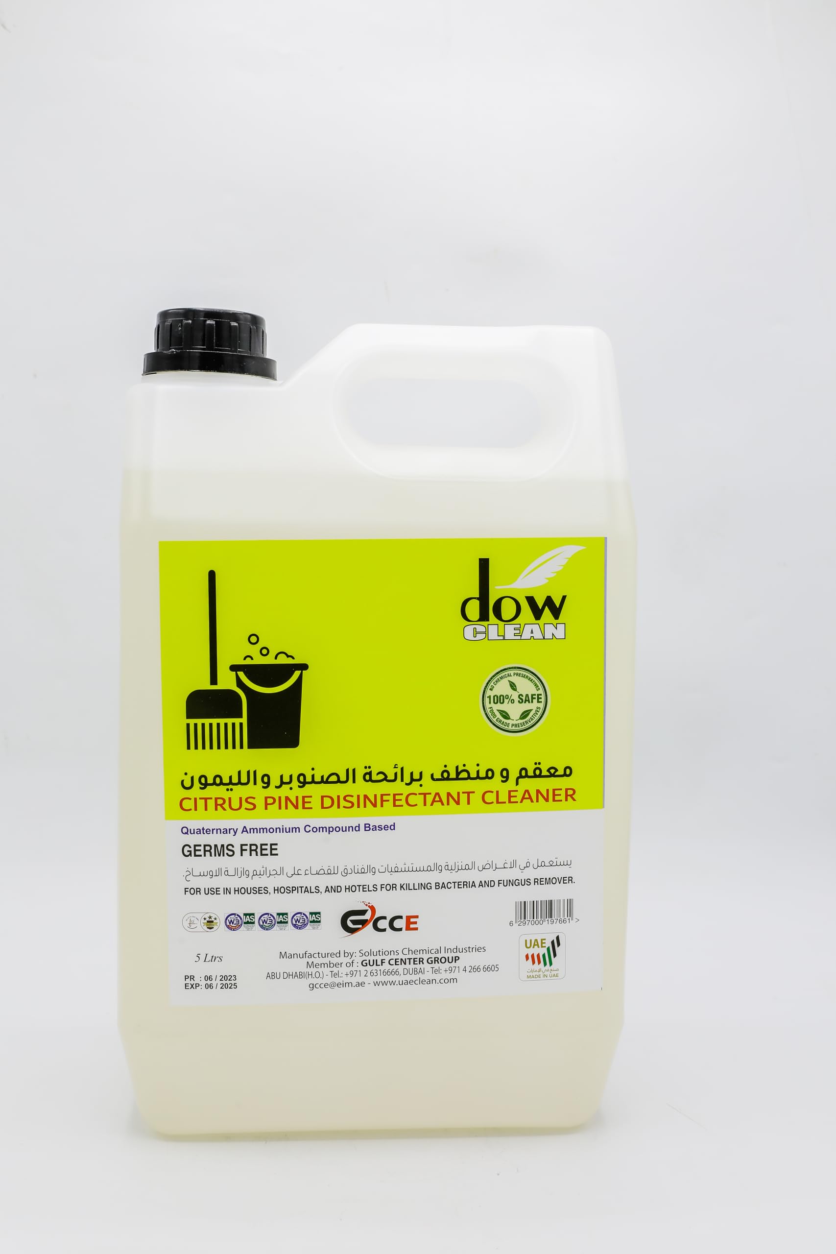 Dow Clean Citrus Pine Disinfectant Cleaner, 5 Litres
