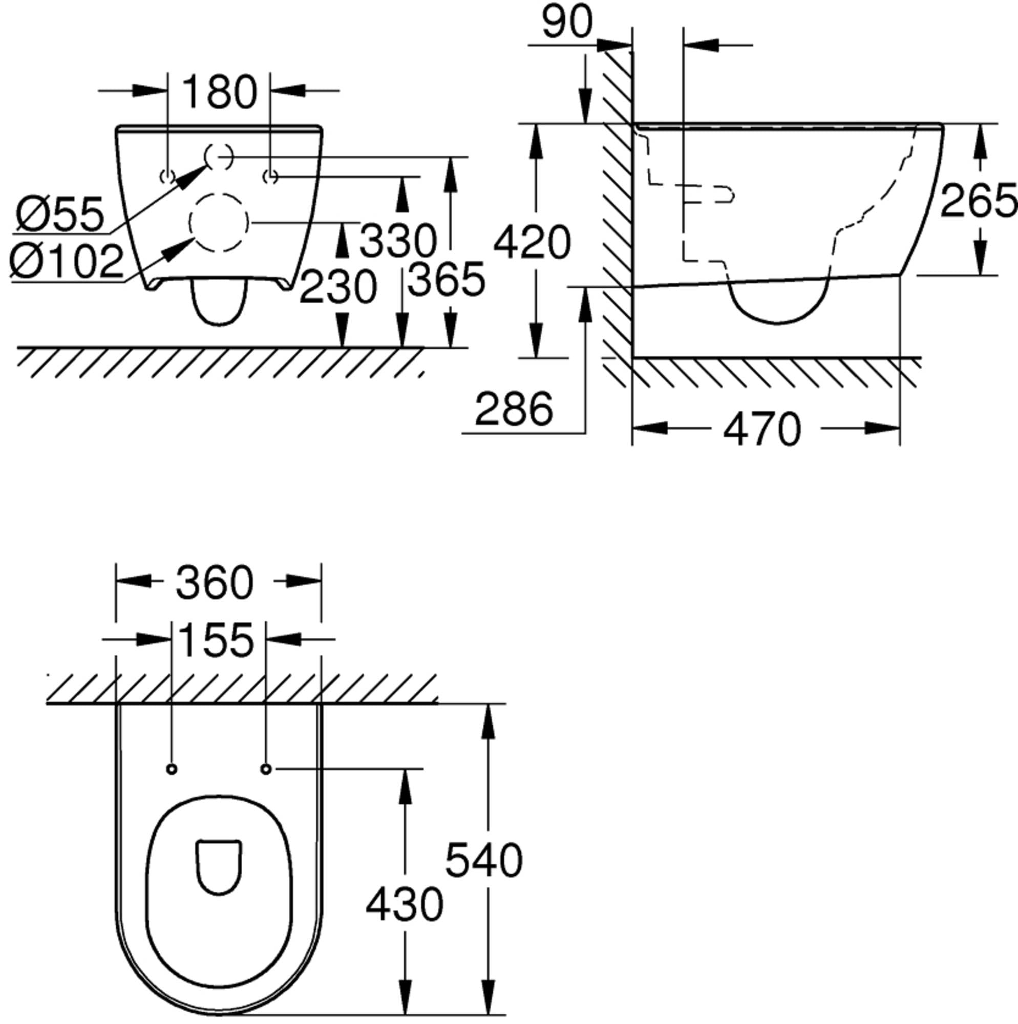 Grohe - Essence Inodoro suspendido
