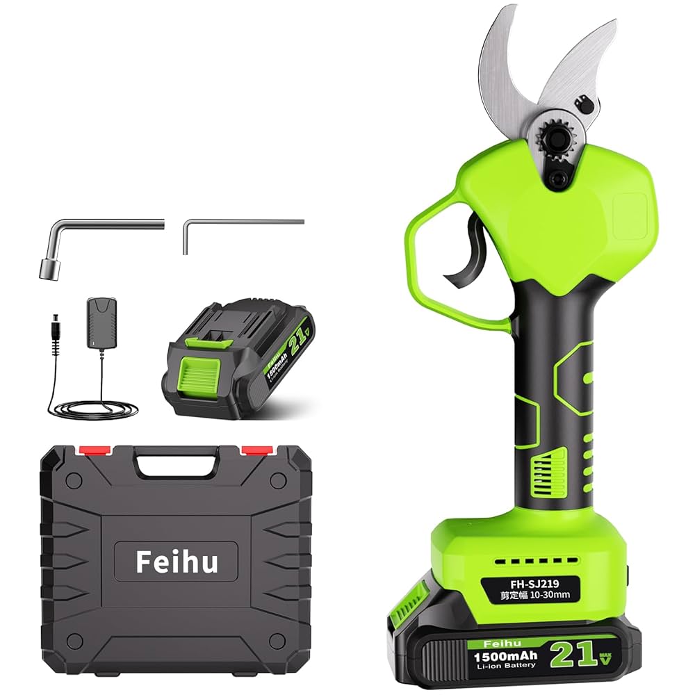 Amazon | 剪定ばさみ 充電式 剪定バサミ 切断直径30mm 2段階開き