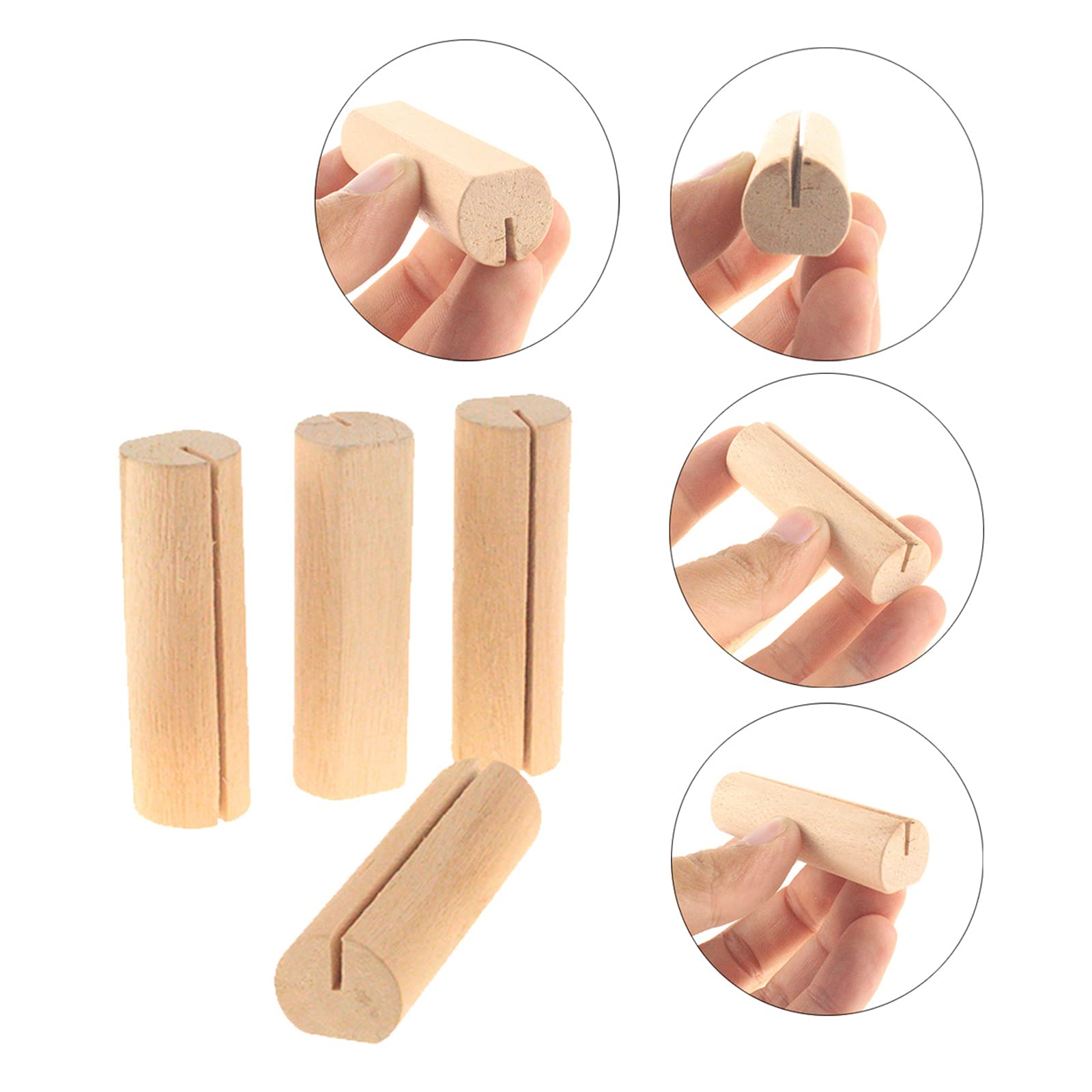 Lot De 20 Porte-cartes En Bois Demi-cercle Avec 20 Cartes Vierges - Pour Mariage, Anniversaire, Noël, Décoration De Table - 13