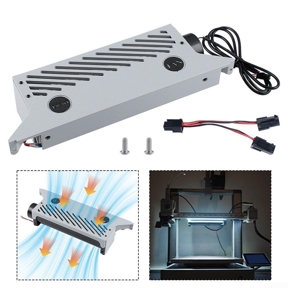Ventilador de aire de flujo cruzado, paquete de 1, ventilador de refrigeración auxiliar X-Axis para impresoras 3D, flujo de aire circunferencial uniforme, control de velocidad inteligente de modo