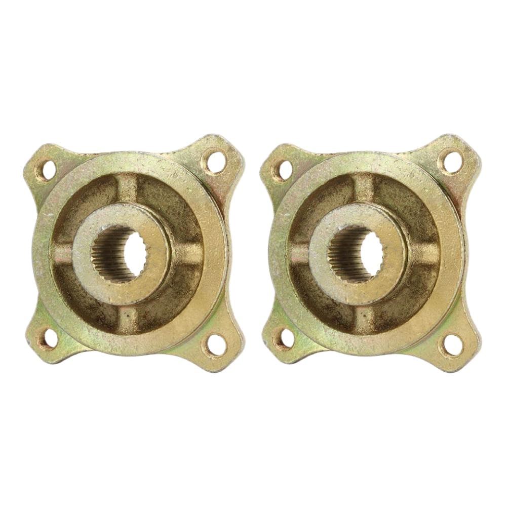 Paire de Moyeux de Roue d'Essieu Arrière 4 Goujons 24 Spline 25mm Compatible With 125cc 150cc 200cc Go Kart ATV Quad