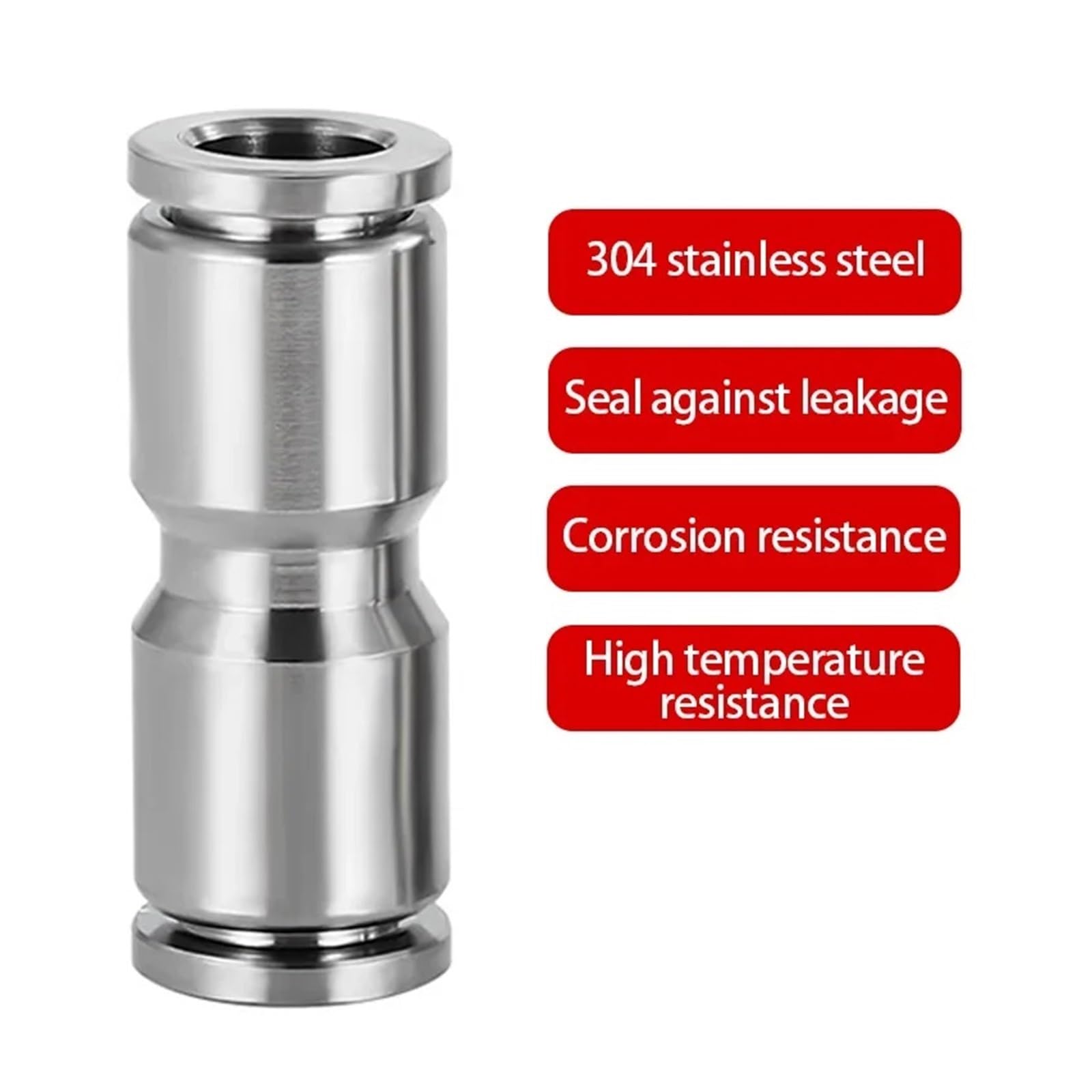 10/50/200Pcs 304 Edelstahl Pneumatische Fitting PU Gerade PG Minderer Schnell Anschluss 4 6 8 10 12mm Luft Kompressor Schlauch Joint(PG12-10,200 Pcs)