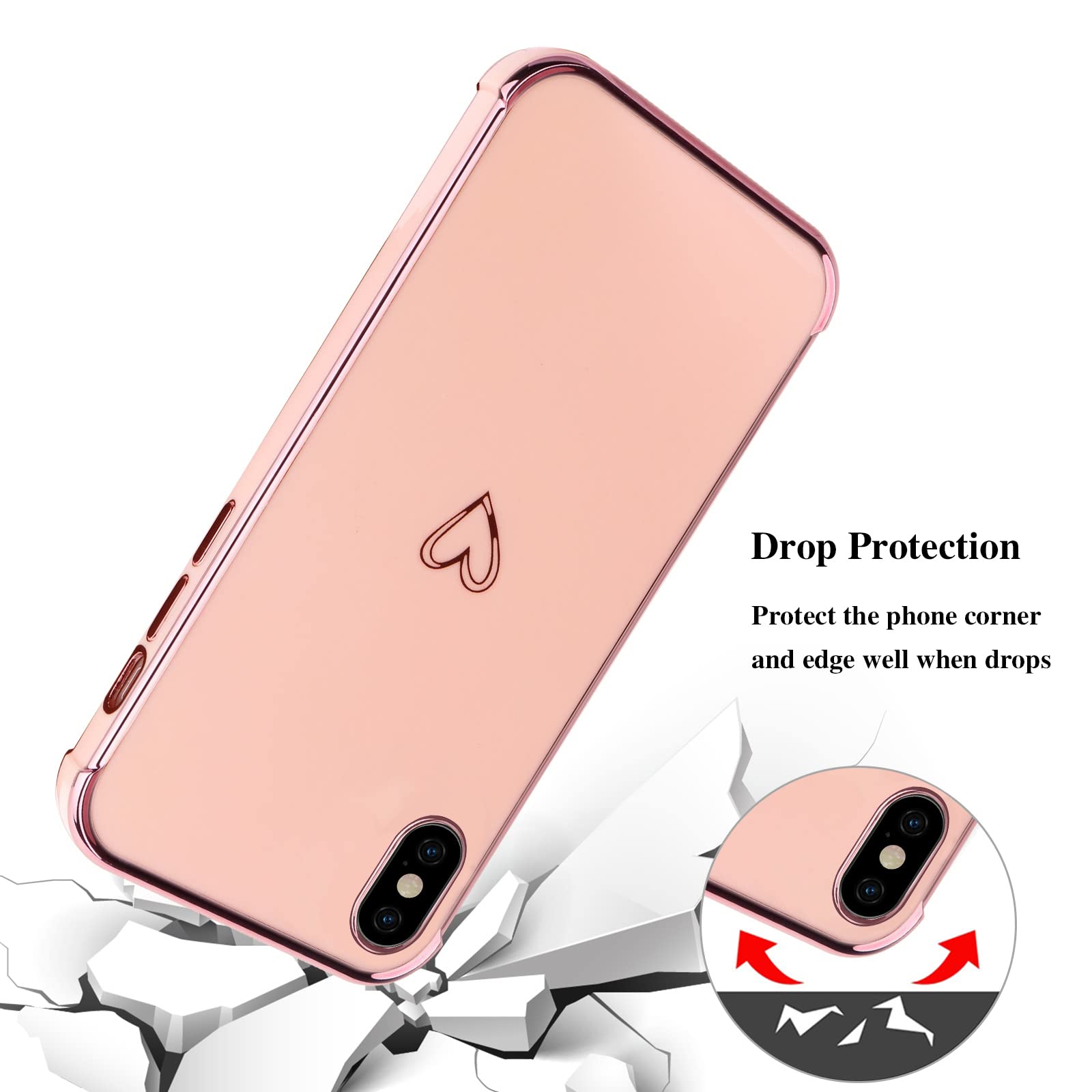 Jusy Coquette Bow telefoonhoesje voor iPhone 12 Pro Max, schattig roze lint strik esthetische hoes voor vrouwen meisjes - roze