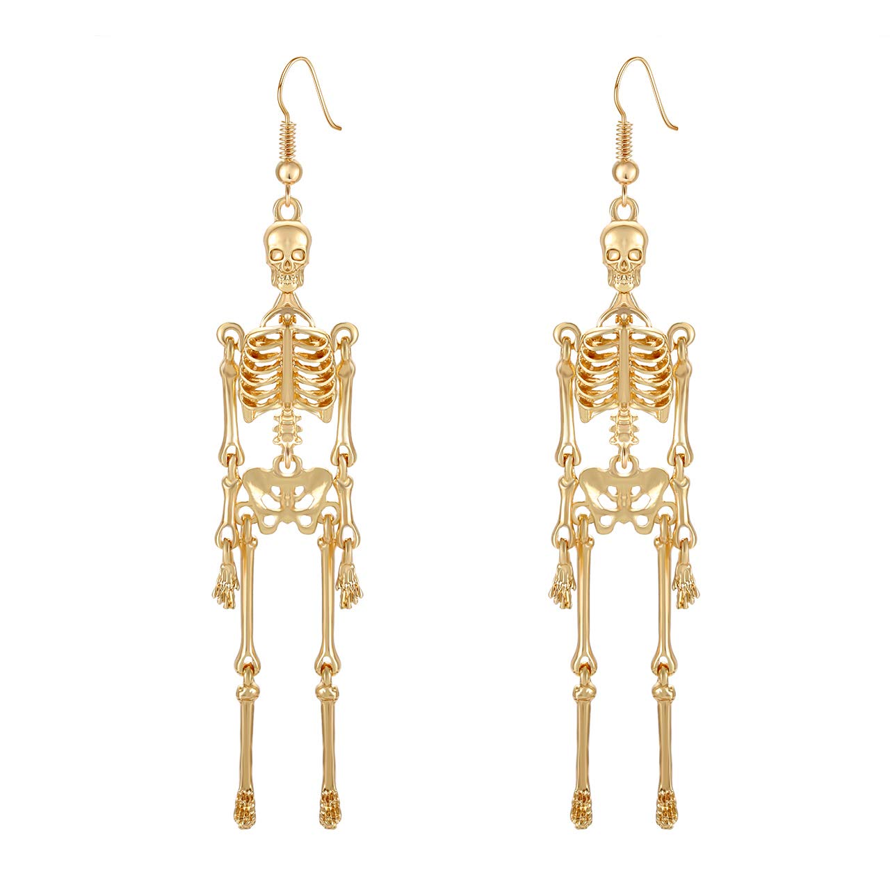 CEALXHENY Halloween Skeleton Earrings Spooky Skull Skeleton Dangle Earrings for Women Costume Dress Up Ghost Earrings Halloween Outfits Jewelry