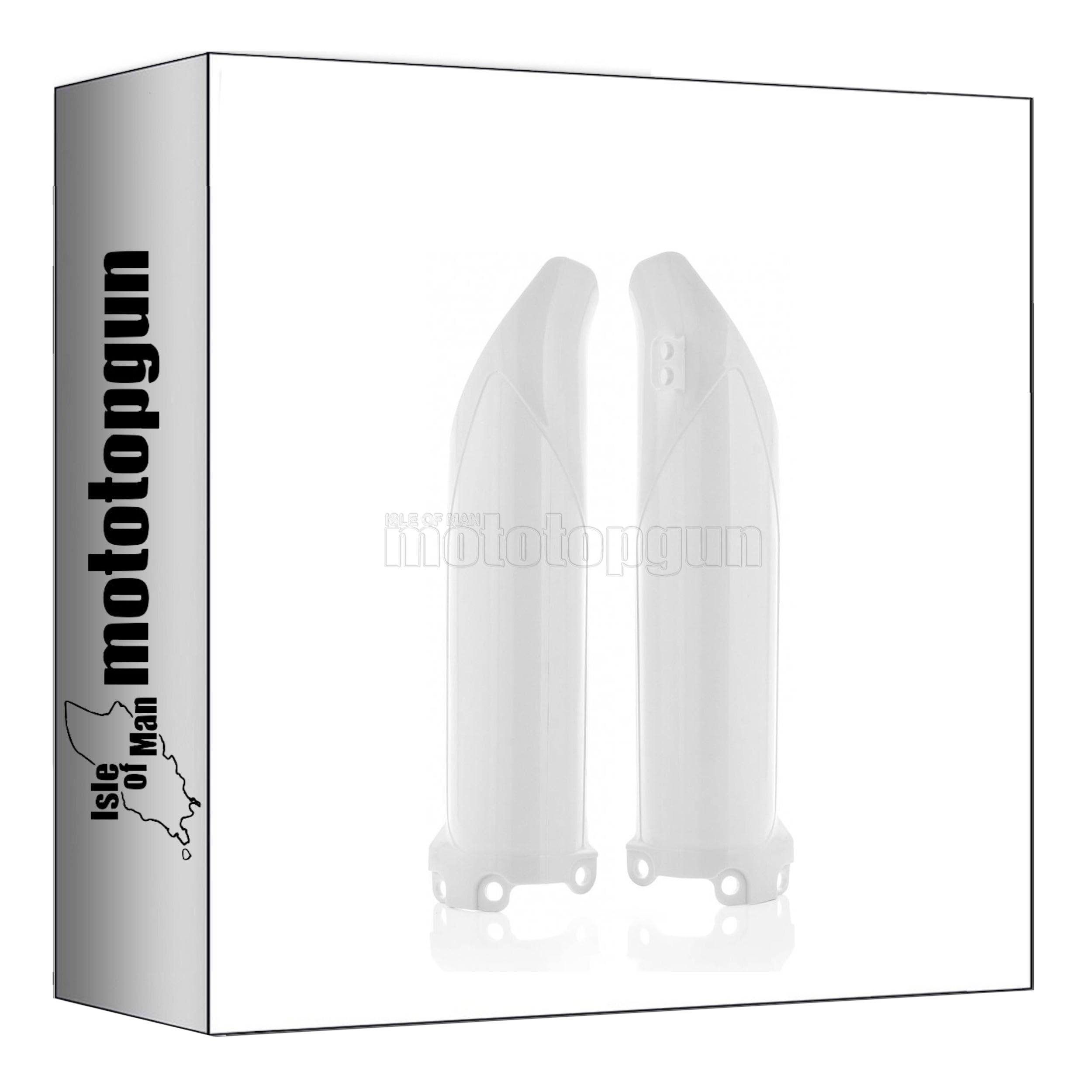 Cubierta horquilla de plástico blanco Acerbis para moto Kawasaki KX 450 de recambio 3