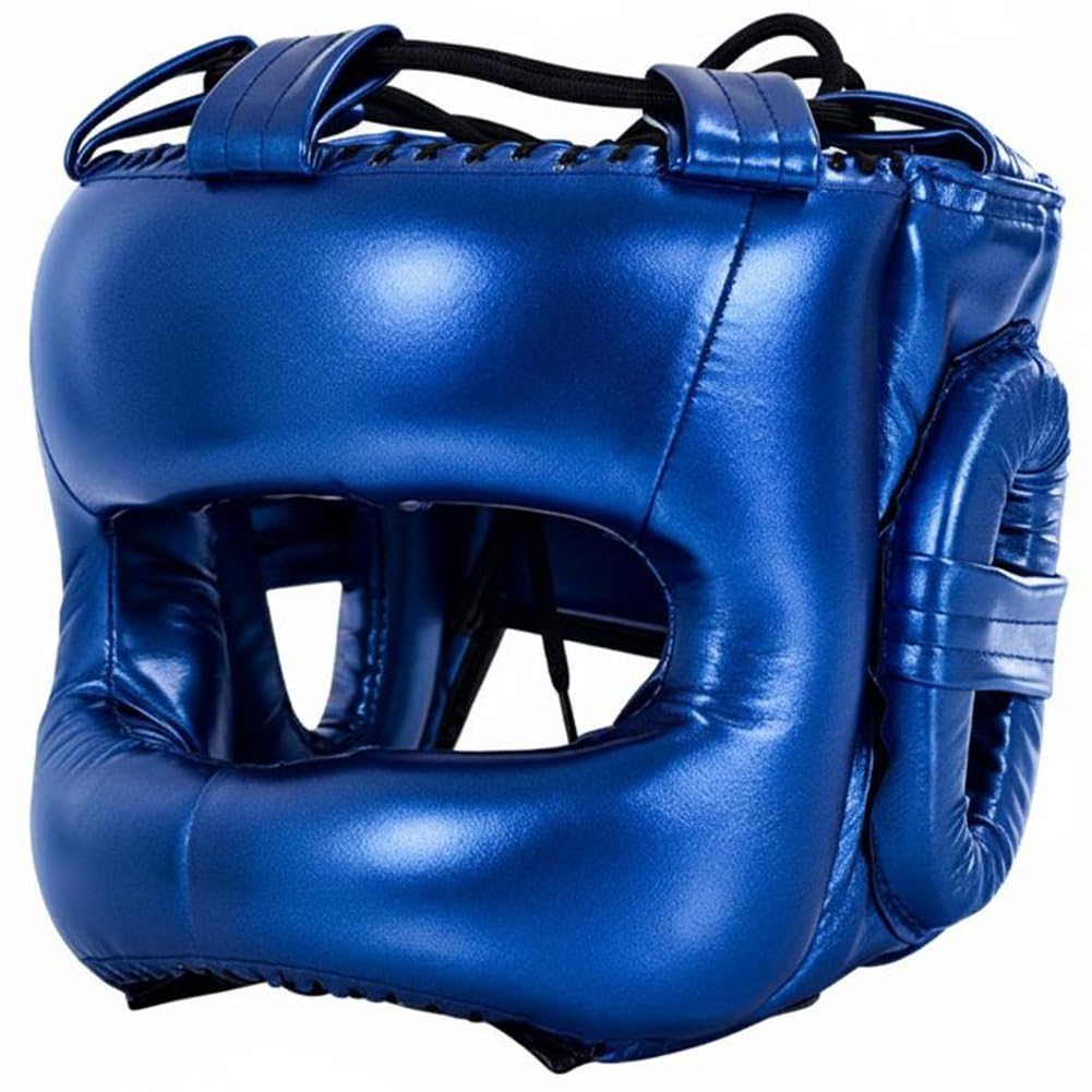 Dianzan Wyściełany kask ochronny do treningu boksu, kickboxingu i boksu tajskiego, chroni policzki, czoło i uszy.