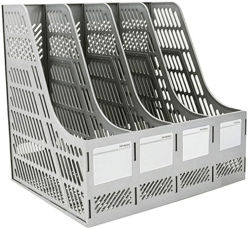 Sayeec - Revistero cuadrado de plástico resistente para escritorio, marcos de archivos, divisores, gabinetes de documentos, expositor y caja