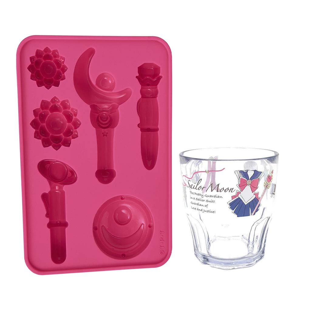 Sailor Moon Silicone Chocolate and Ice Cube Mold Tray and Sailor Moon Cup Set-2, BPA Free (Mold/Cup set)