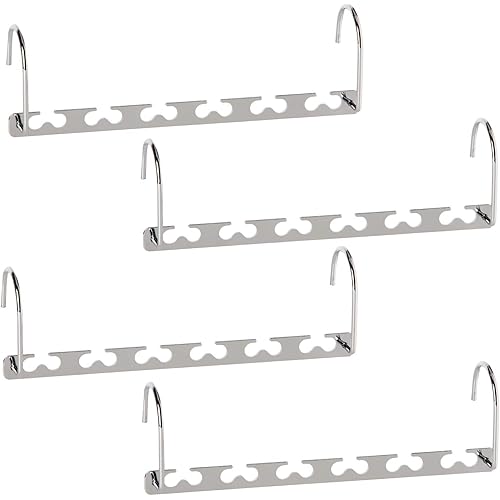 GEFTOL Space Saving Hangers Metal Hanger Magic Cascading Hanger Closet Clothes Organizer(4 Pack)