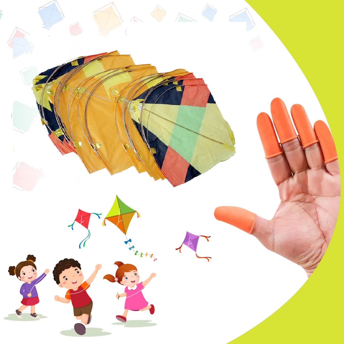 BOXO 20 pcs Flying Kites with 50 Rubber Protector Finger Caps (B0BMZ1XZ6M) Amazon Price History, Amazon Price Tracker