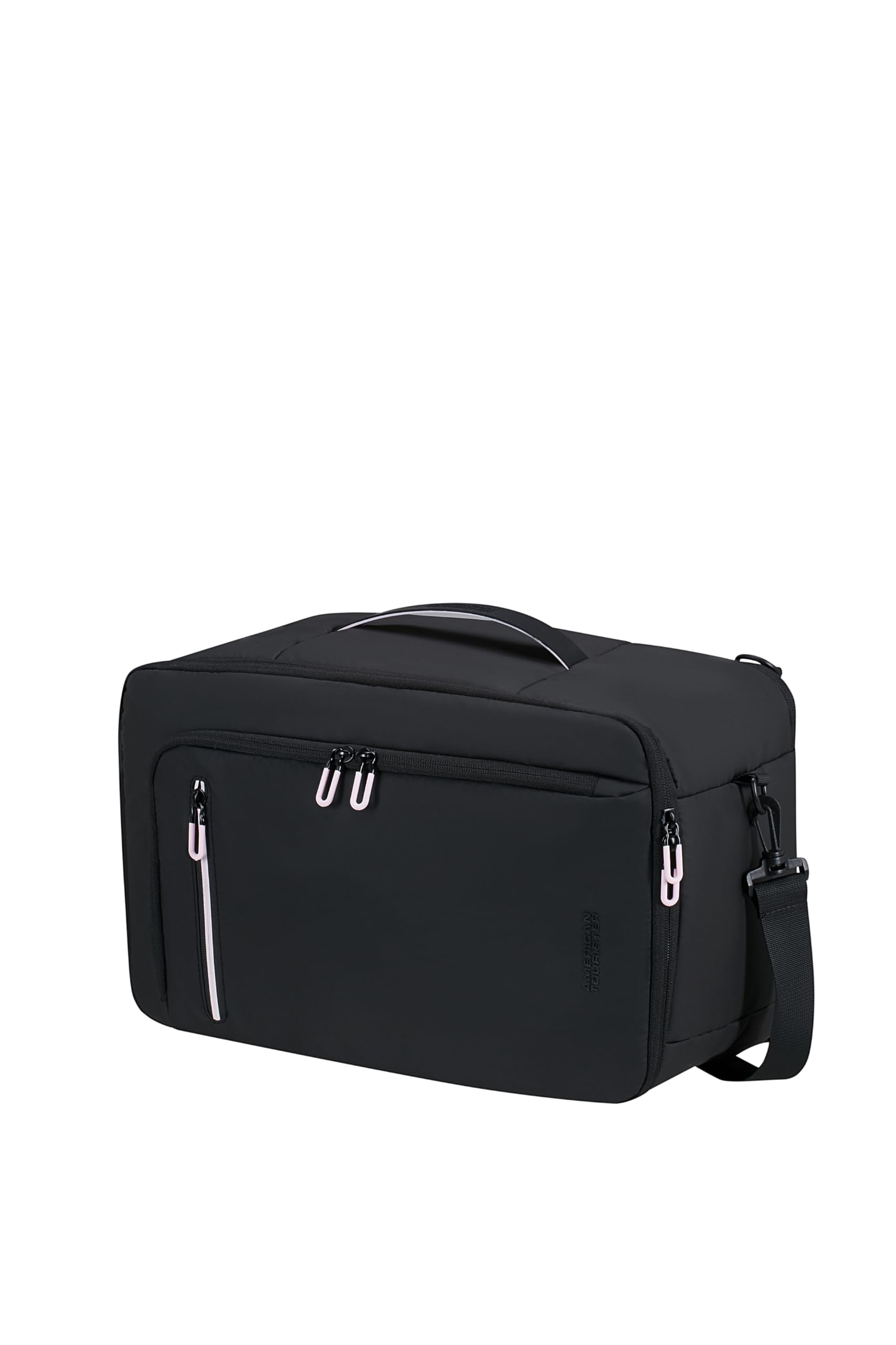 American Tourister Puffypop - Damen Untersitz Handgepäck (40 x 25 x 20 cm, 21 L, 0.70 kg) - Vielseitige 3-Way Kabinentasche, Flugzeug-Rucksack mit Laptopfach 14" - Schwarz