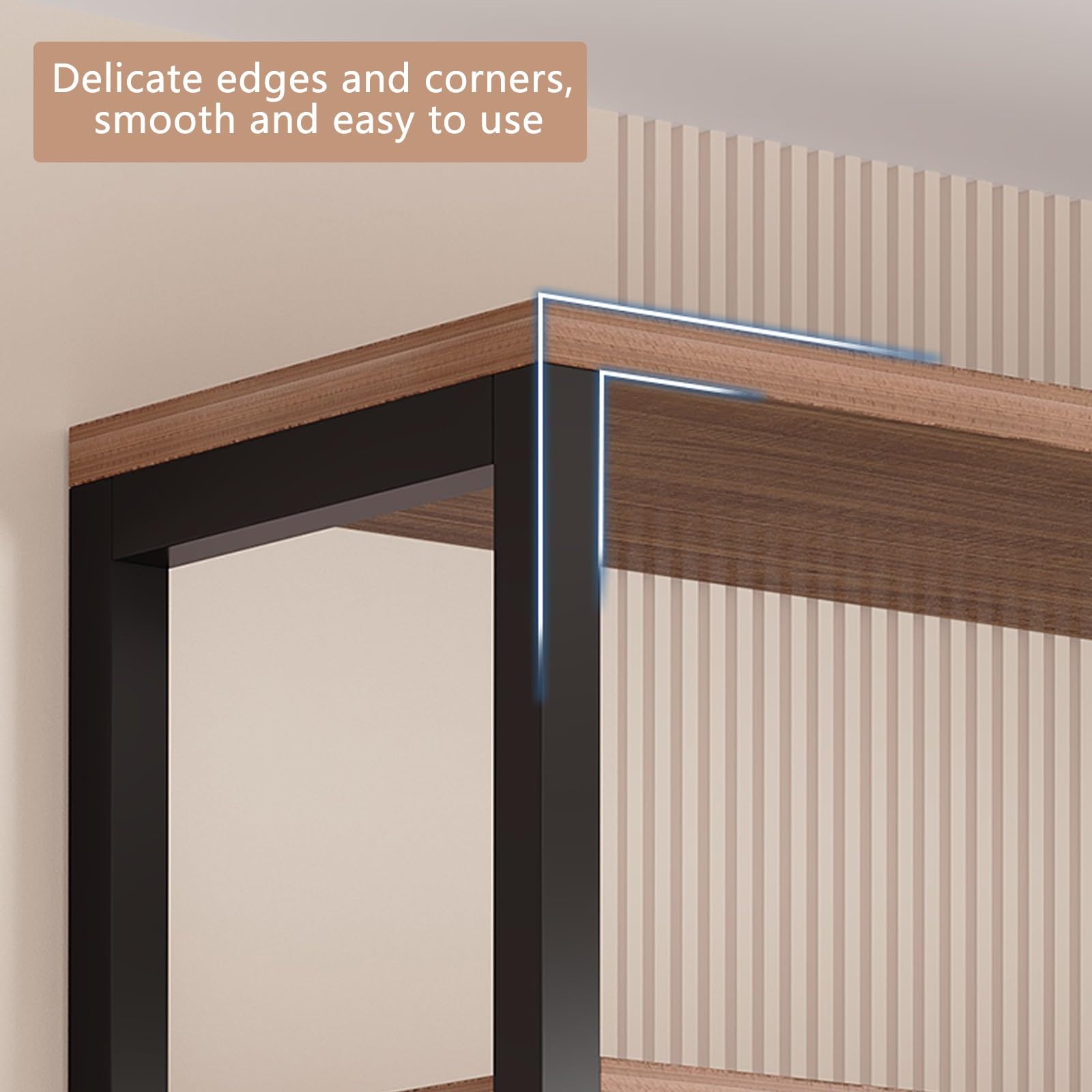 Mehrschichtiges Bodenregal für kleine Büroküche oder Balkon – vielseitige Wandaufbewahrungslösung 49 x 30 x 60 cm – stilvolles und funktionales Design