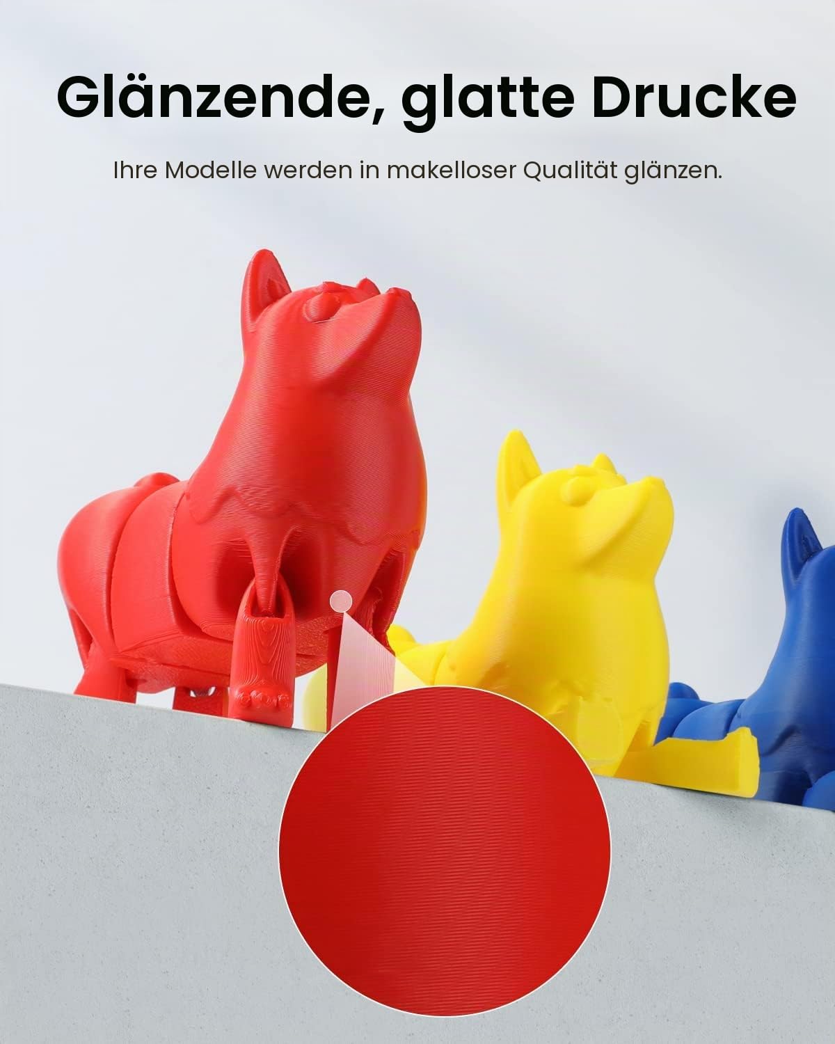 AnkerMake PLA+ 3D Druckfilament, AnkerMake Original Filament, 2er-Pack, 1kg, Robustes weiches Material, Hohe Klebekraft, Für schnelles Drucken geeignet (Schwarz)