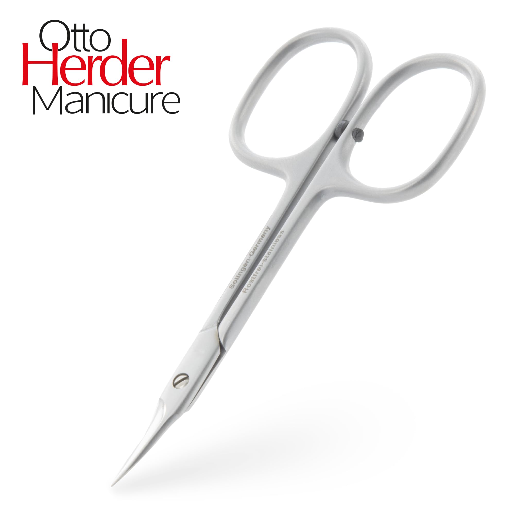 OTTO HERDER Tijeras para cutículas extrafinas de 9 cm de Solingen, tijeras para cutículas extraafiladas, punta de torre de acero inoxidable, para eliminar las cutículas muertas, para uñas de las manos