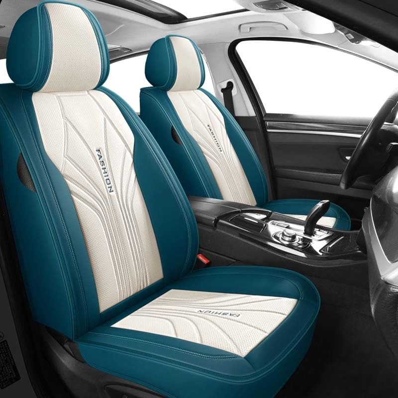 Housse siege voiture universel bleu auto protection cuir PU coussin