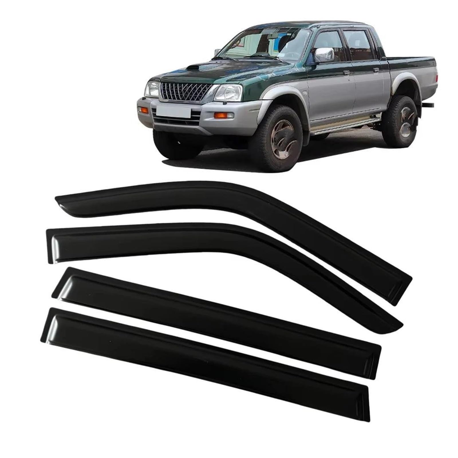 Deflectores Viento Protector Lluvia Para Para Triton Para Pickup L200 Para Hunter Para Strada (1996-2006) Deflectores Lluvia Weathershields Deflectores Ventanas Laterales