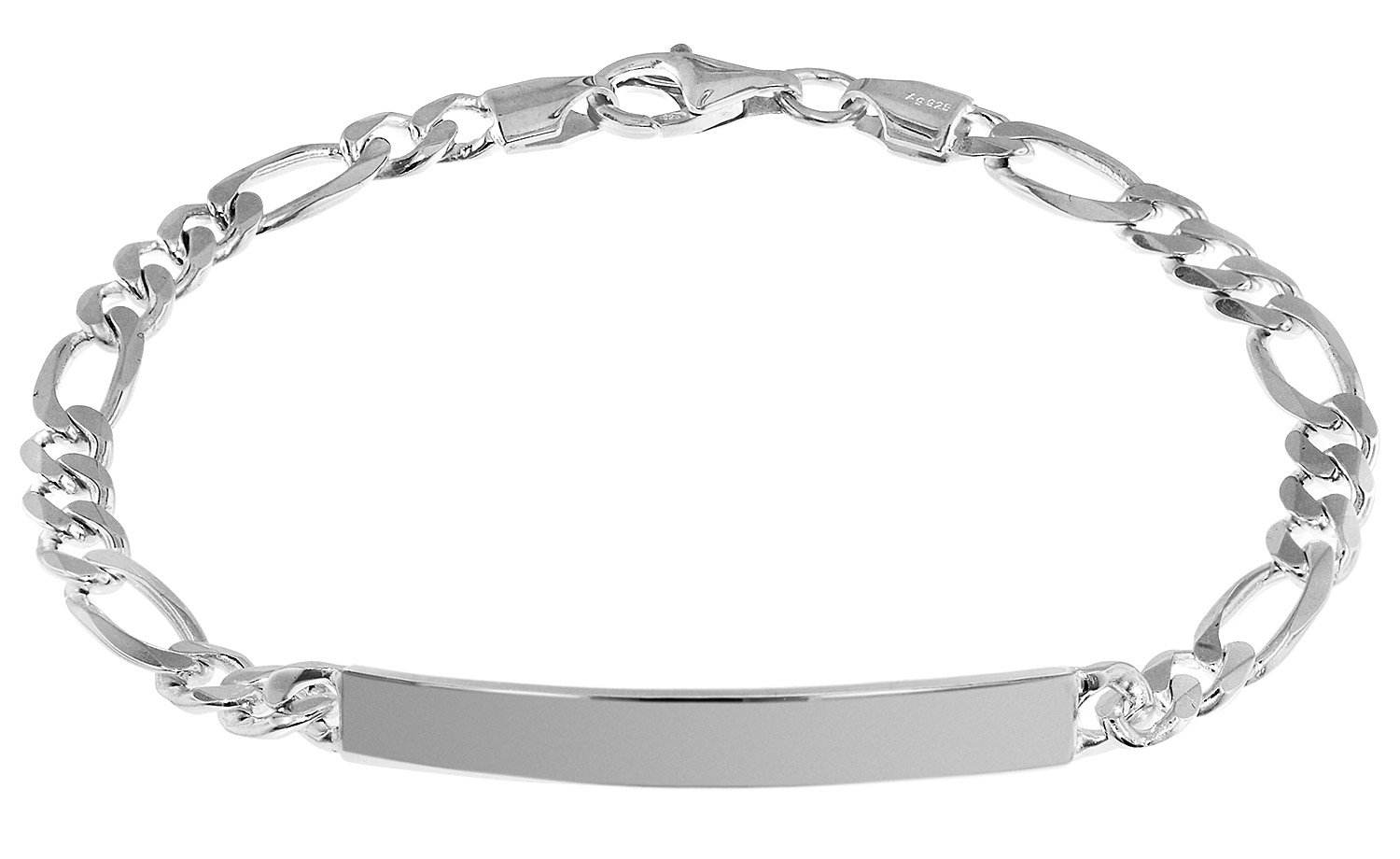 trendor Gravur-Armband 925 Silber Namensarmband für Herren 21 cm 35958-21