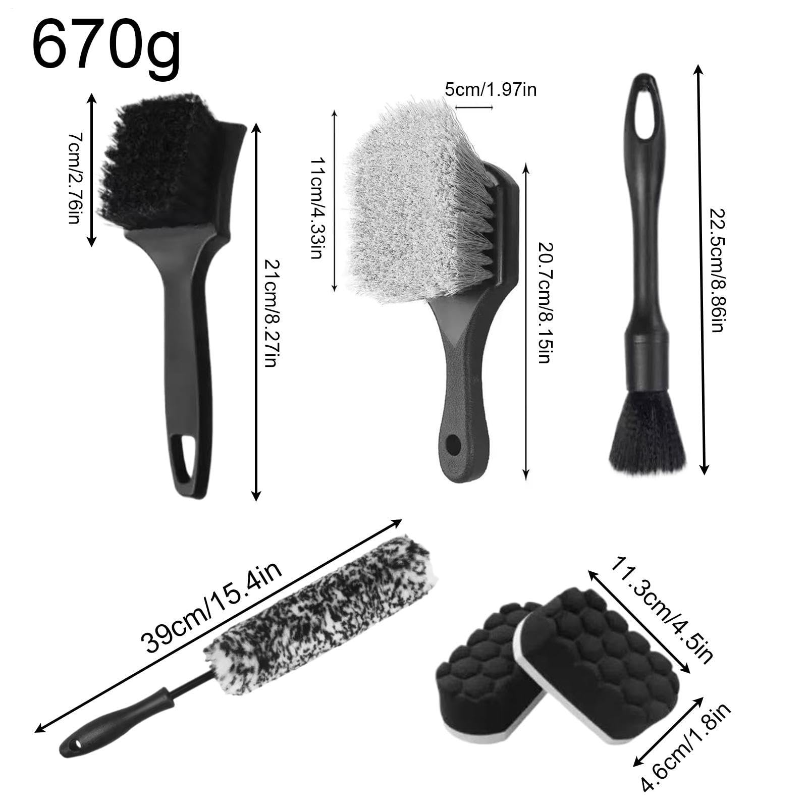 Kit de brosses pour roues Sac de Transport Inclus Antirayures