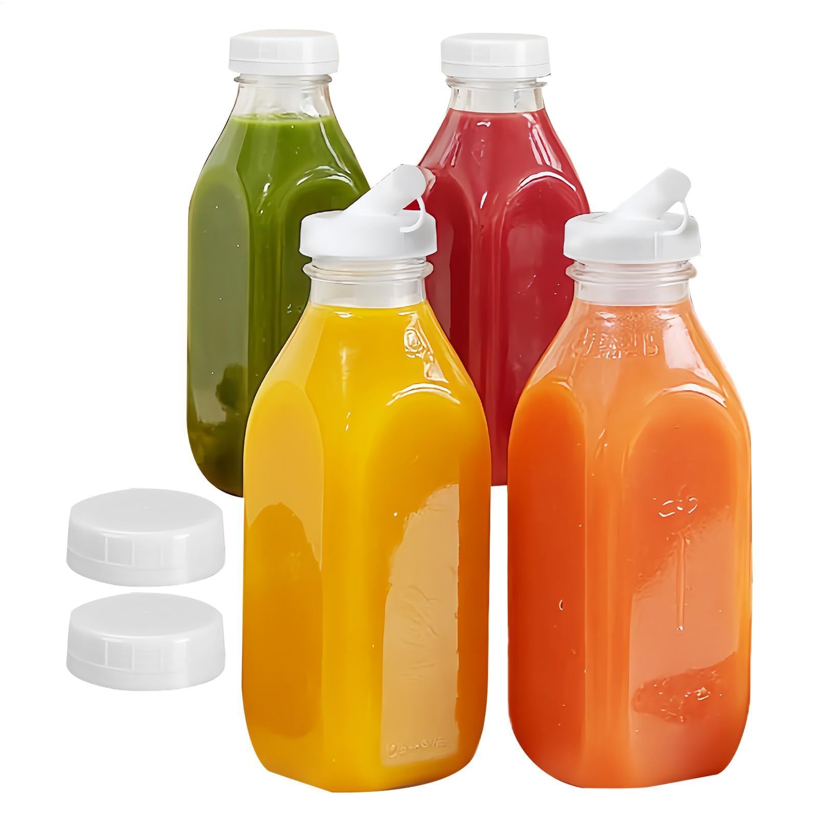 Glasflaschen Für Saft 1 Liter Wiederverwendbare Luftdichte Trinkflasche Mit | Auslaufsicherer Trinkbecher Für Wasser, Milch, Saft, Kühlschrank, Küche, Kochen, Reisen Und