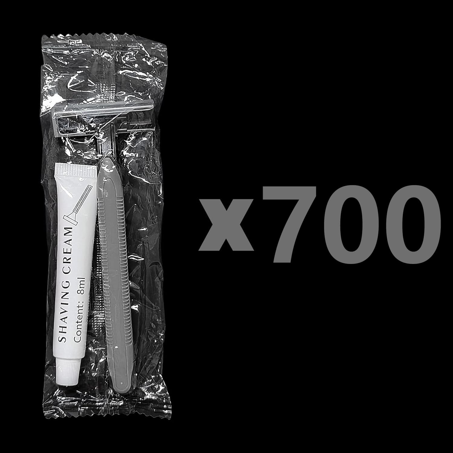 (700 Pack) Kheoxusa Twin Blade Disposable Razor,2 Blade Disposable Razor,Two Blade Disposable Razor,Double Blade Disposable Razors Individually Wrapped for Men,Women,Hotel, Airbnb,Homeless,Travel-Grey