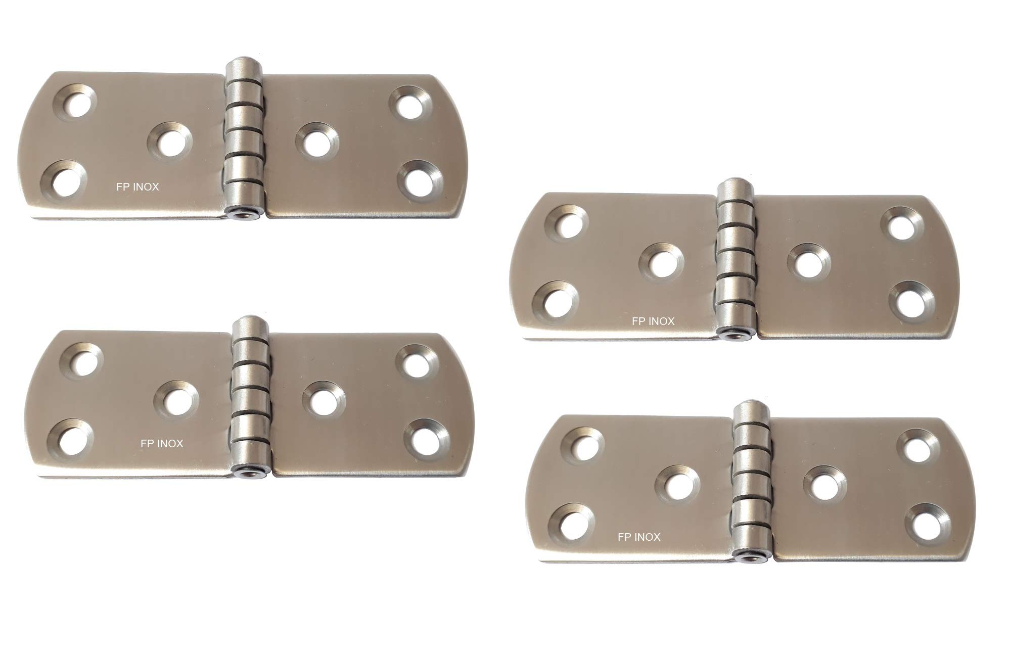 4 Cerniere In Acciaio Inox A2 - 85x30 Mm, Spessore 1,5 Mm, Per Mobili E Porte